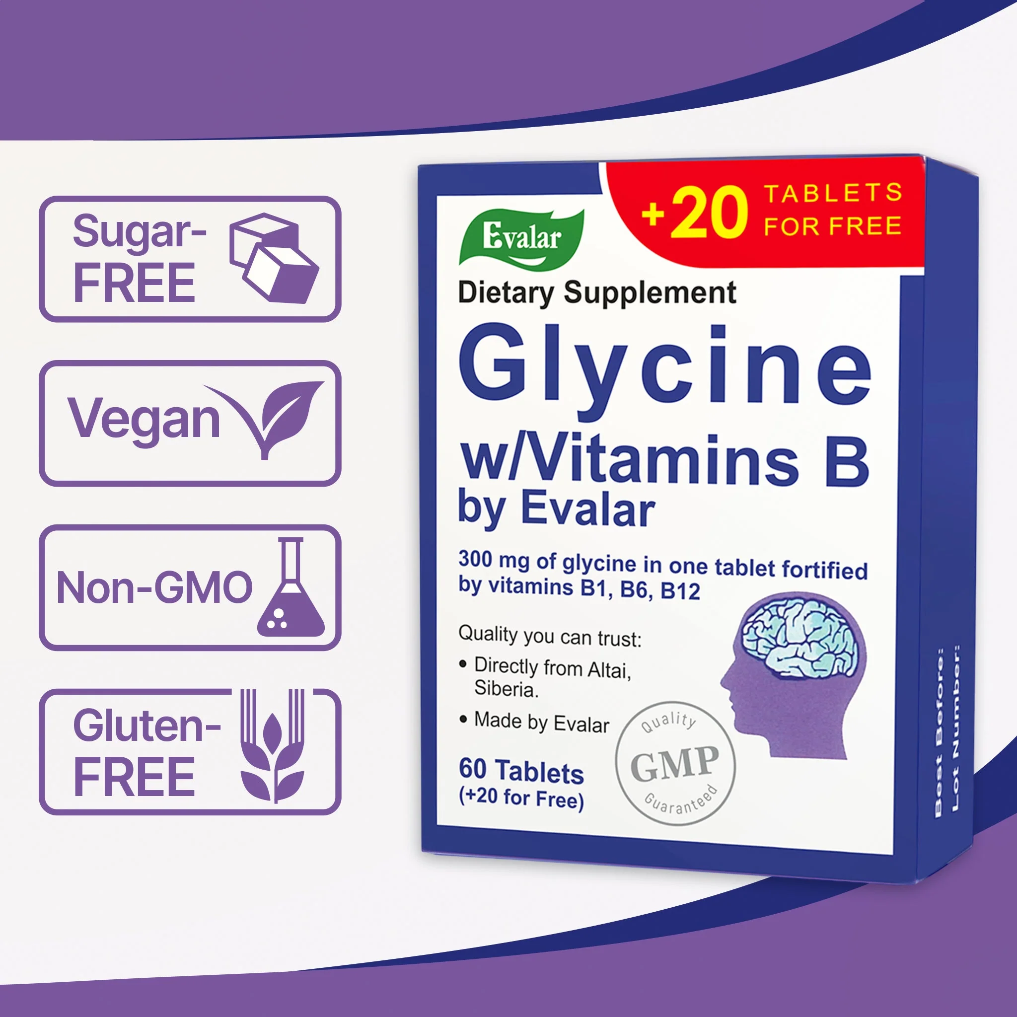 Glycine Forte Evalar 60 Tabs - Image 11