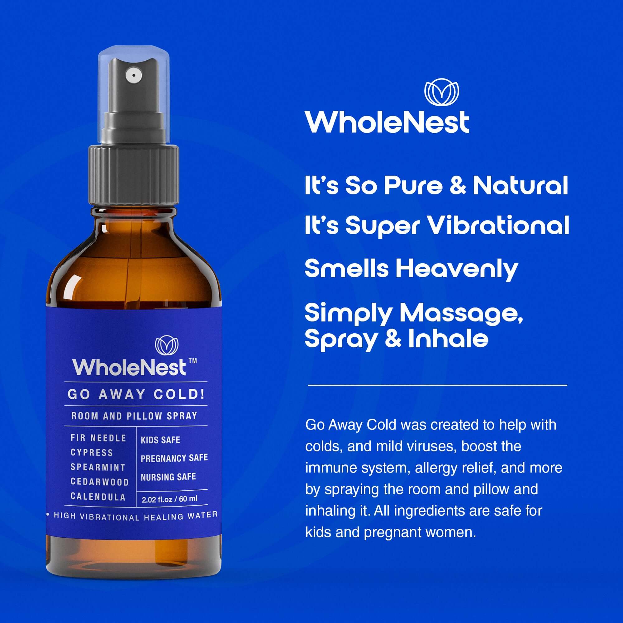 Nasal Congestion Relief, Room & Pillow Spray | Go Away Cold - Image 3