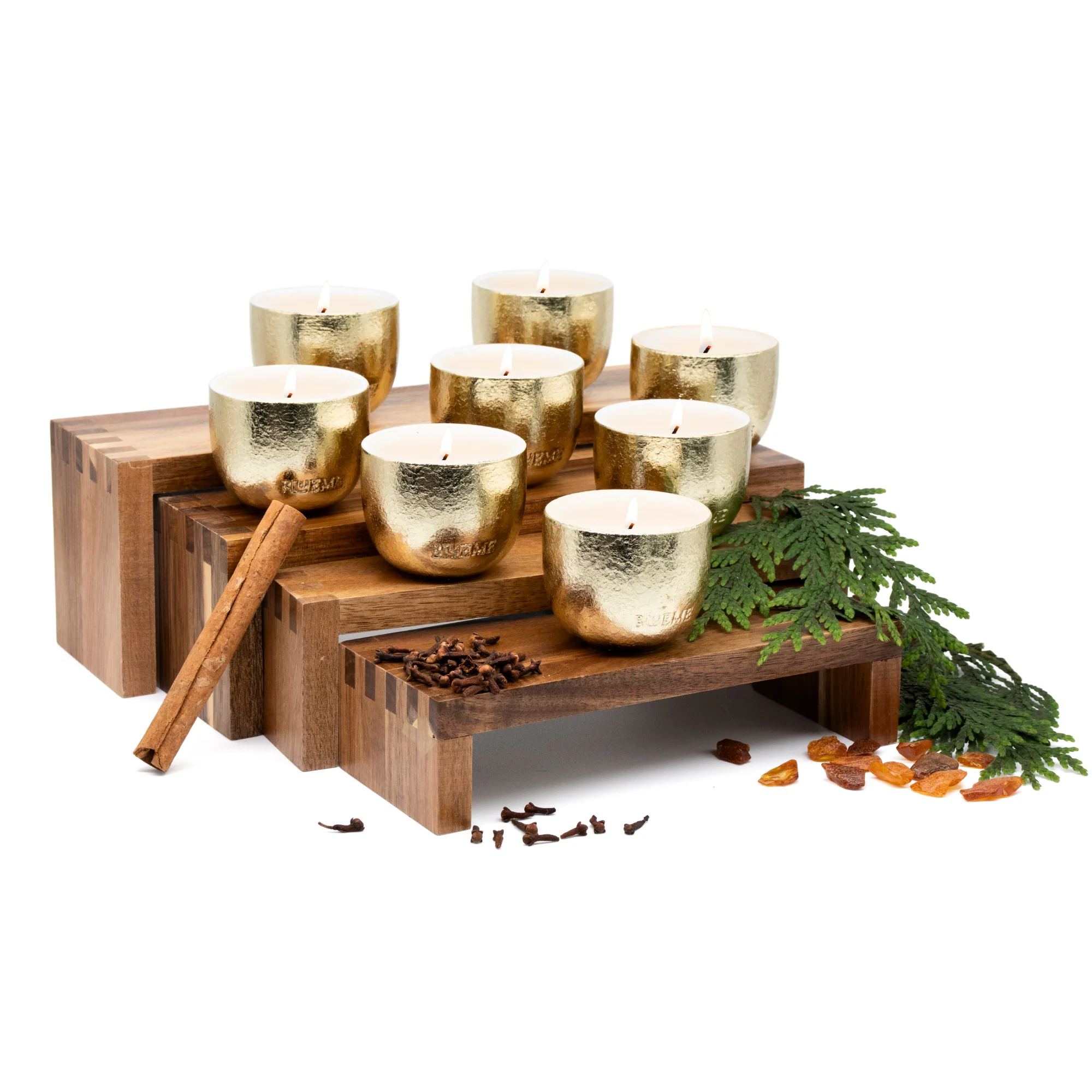 Gold Holiday 8pk Votive Set - Image 2