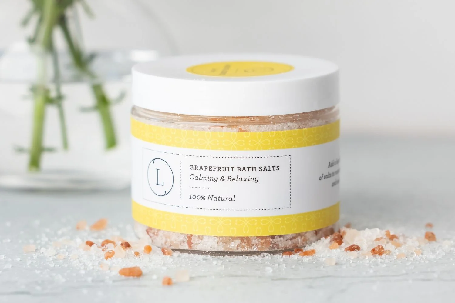 Grapefruit Natural Bath Salt Soak with Dead sea, Epsom and Himalayan salts - Image 4