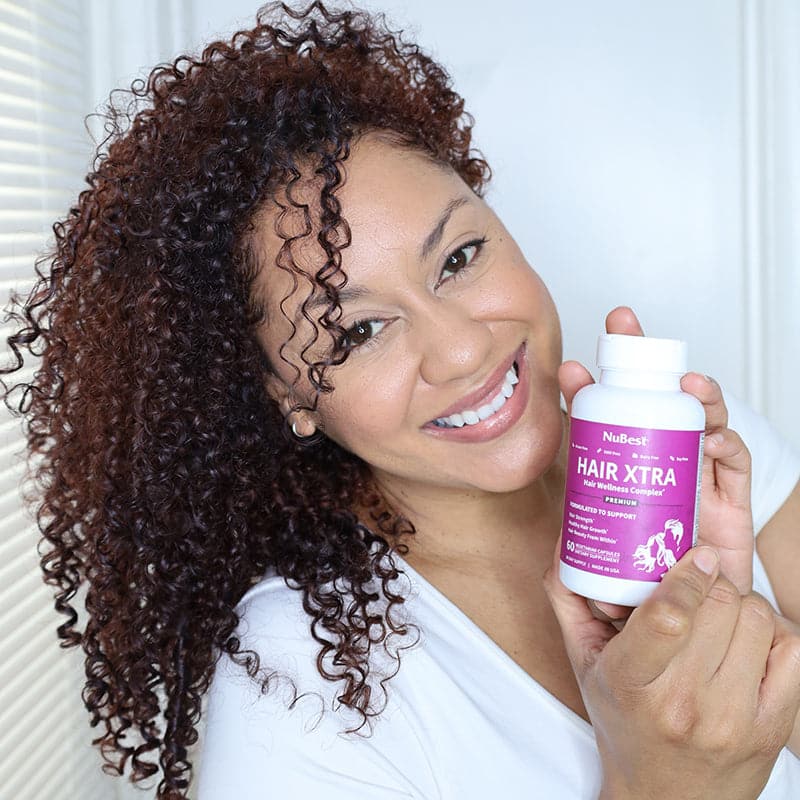 Hair Xtra, Premium Hair Growth Support for Men & Women, 60 Vegan Capsules by NuBest Nutrition® - Image 10