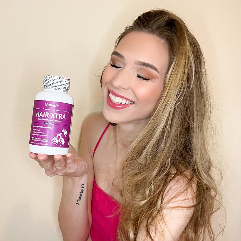 Hair Xtra, Premium Hair Growth Support for Men & Women, 60 Vegan Capsules by NuBest Nutrition® - Image 12
