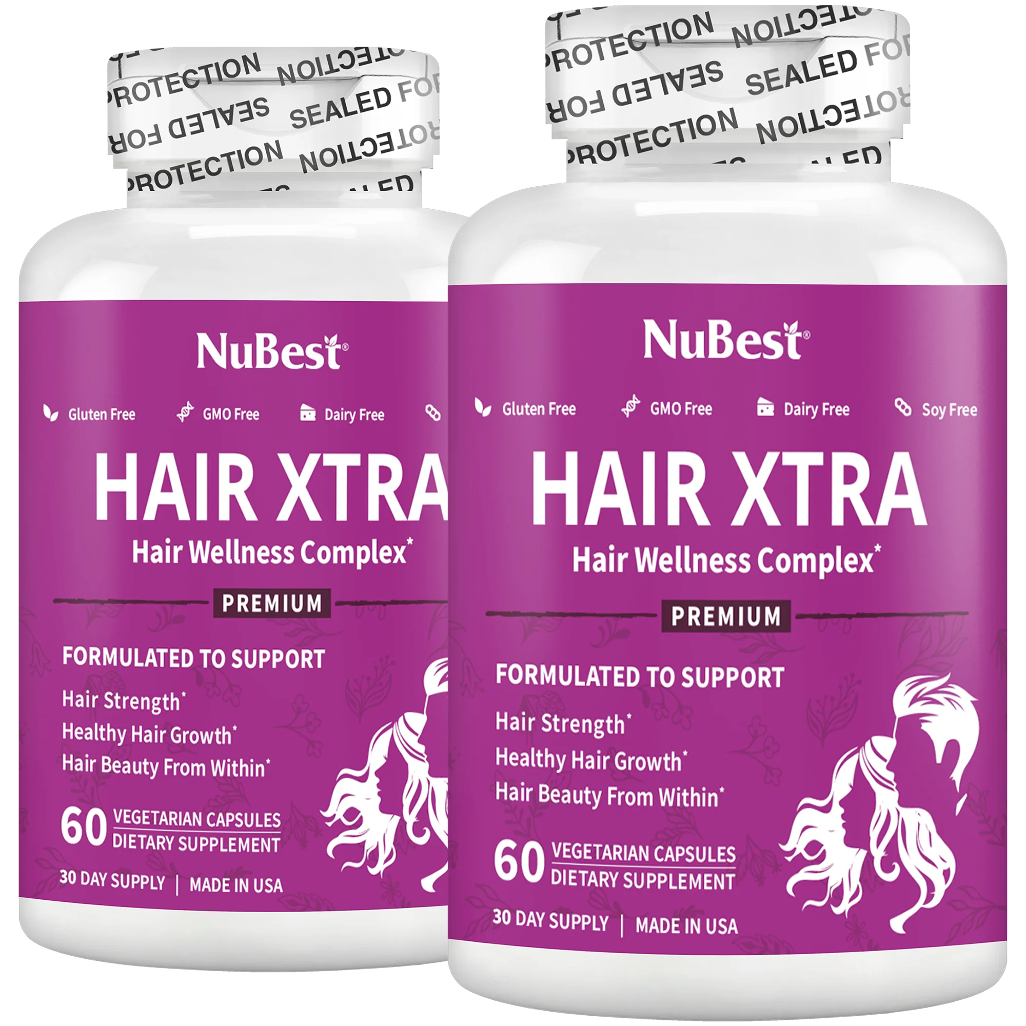 Hair Xtra, Premium Hair Growth Support for Men & Women, 60 Vegan Capsules by NuBest Nutrition® - Image 15