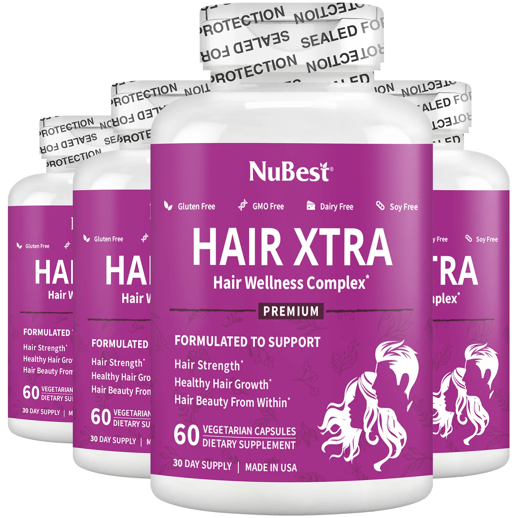Hair Xtra, Premium Hair Growth Support for Men & Women, 60 Vegan Capsules by NuBest Nutrition® - Image 17