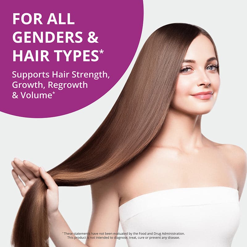 Hair Xtra, Premium Hair Growth Support for Men & Women, 60 Vegan Capsules by NuBest Nutrition® - Image 2