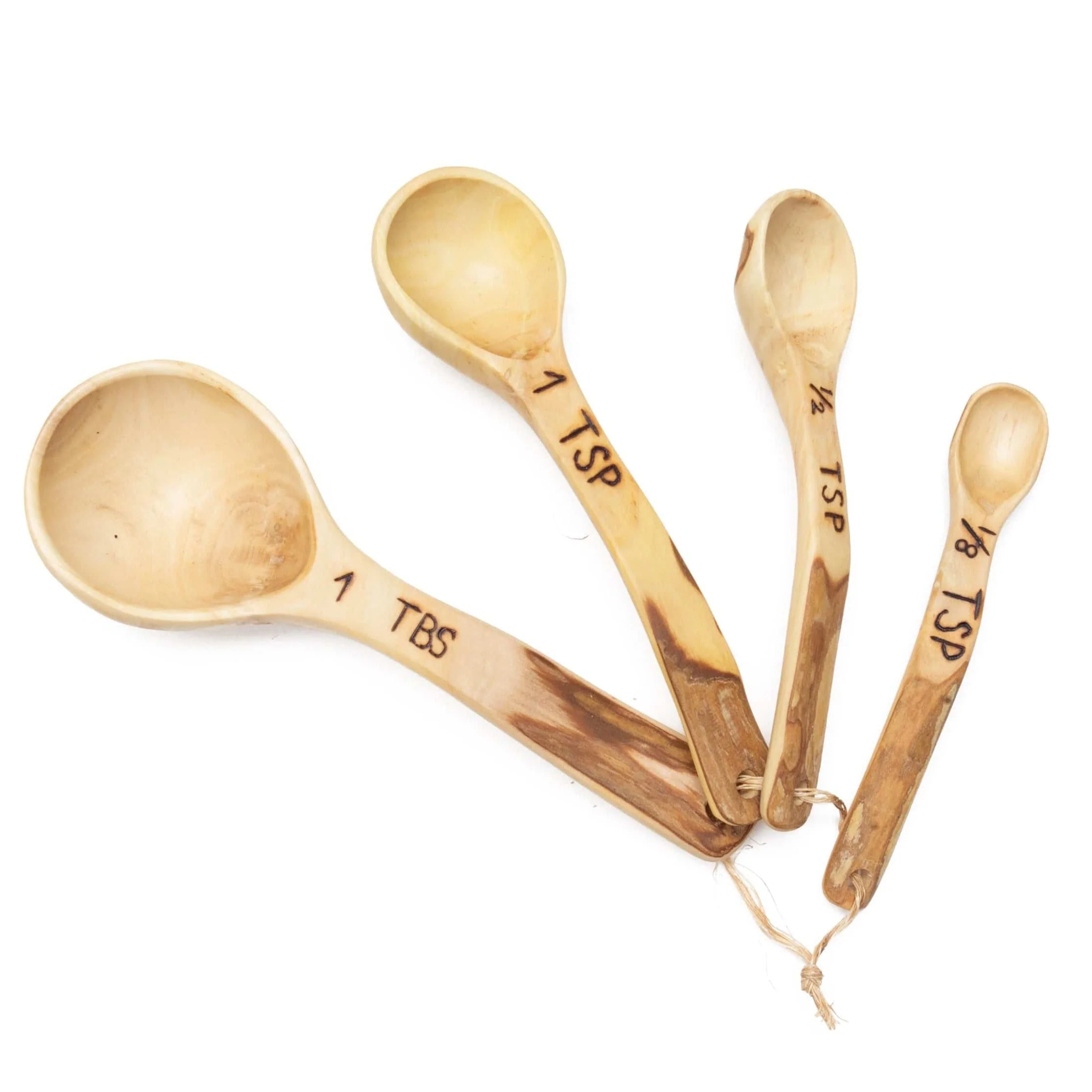 Hand Carved Wood Measuring Spoon Set by Upavim Crafts - Image 3