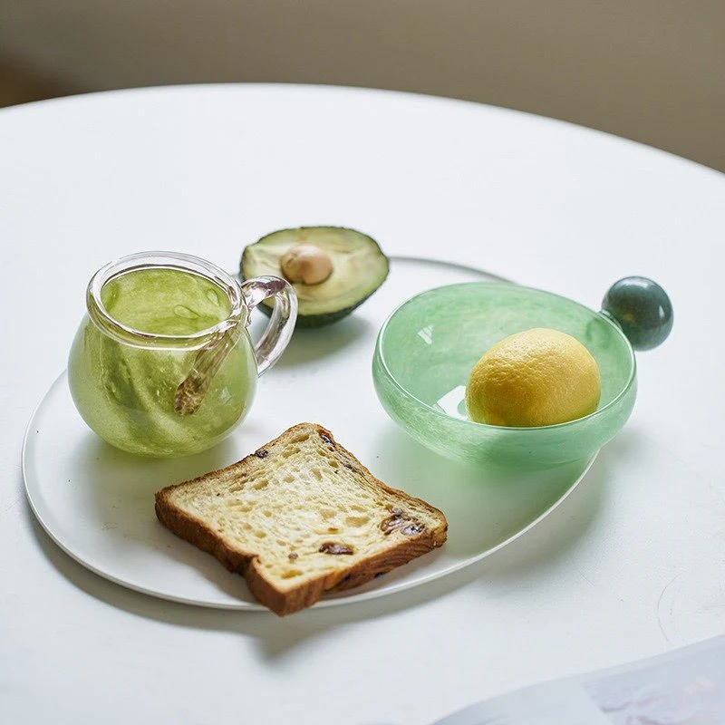Handblown Bonbon Whimsical Salad Cereal Bowl, Eclectic Decorative Bowl - Image 6
