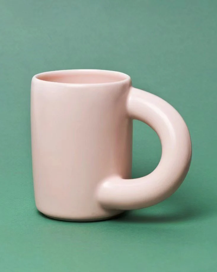 Handcrafted Ceramic Chubby Mugs with Big Twisted Handle - Unique Stylish Tea & Coffee Cups - Image 7