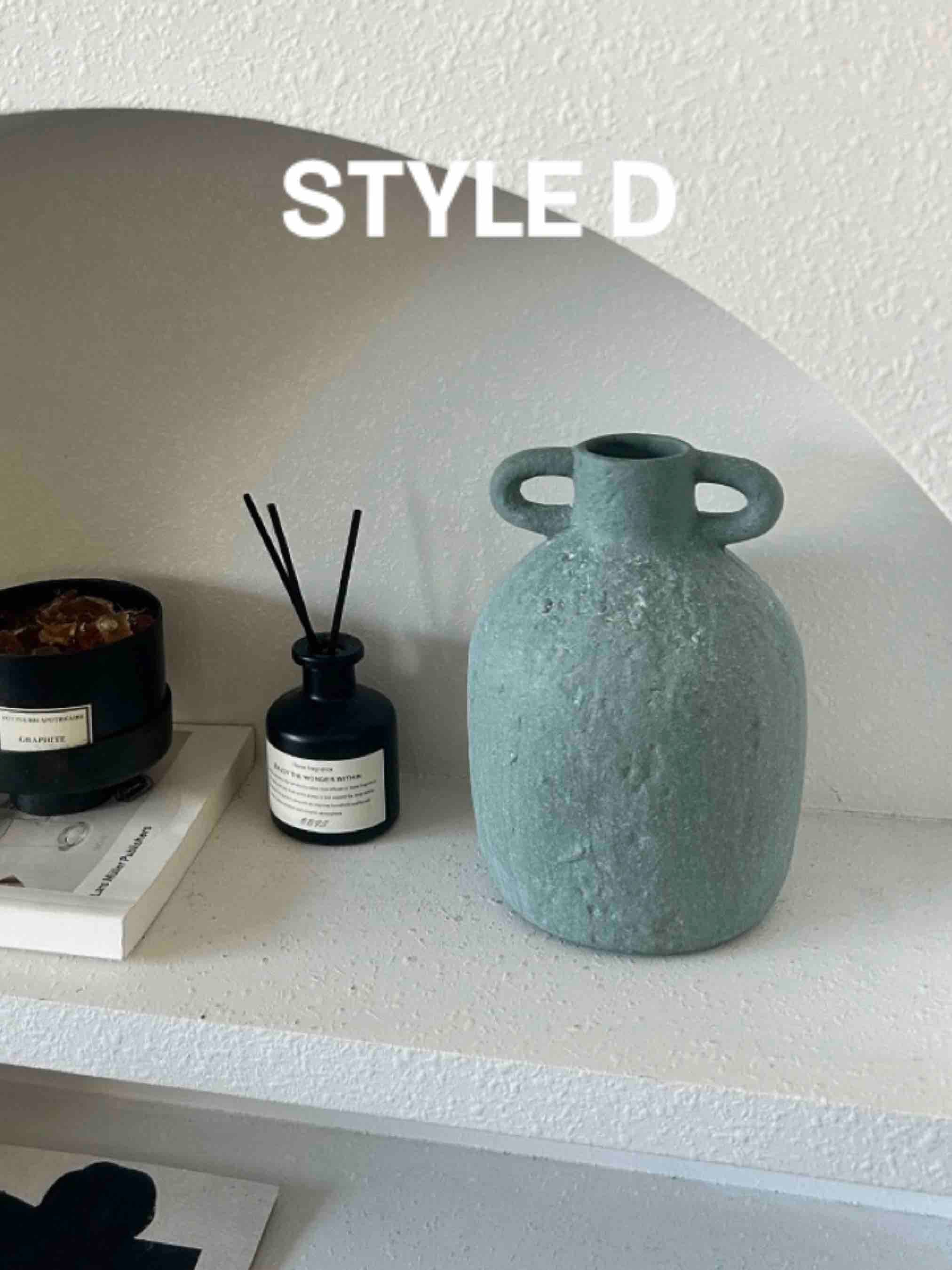 Handmade Wabi Sabi Abstract Pottery Vase, Crude Rustic Decorative Flower Vessel - Image 13
