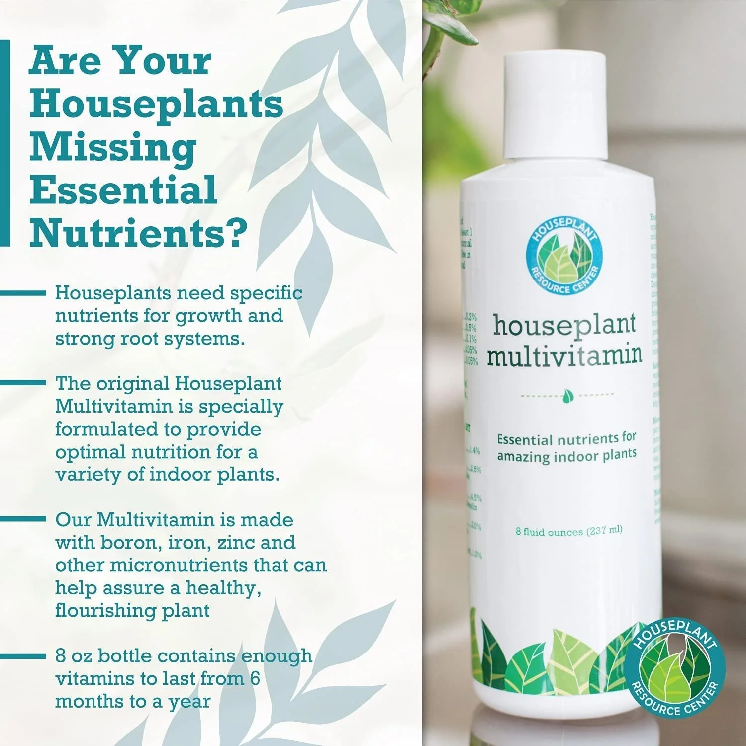 Houseplant Multivitamin - Vitamin D for Plants! Premium Liquid Fertilizer and Indoor Plant Food with Trace Nutrients and Vitamins by Houseplant Resource Center - Image 3