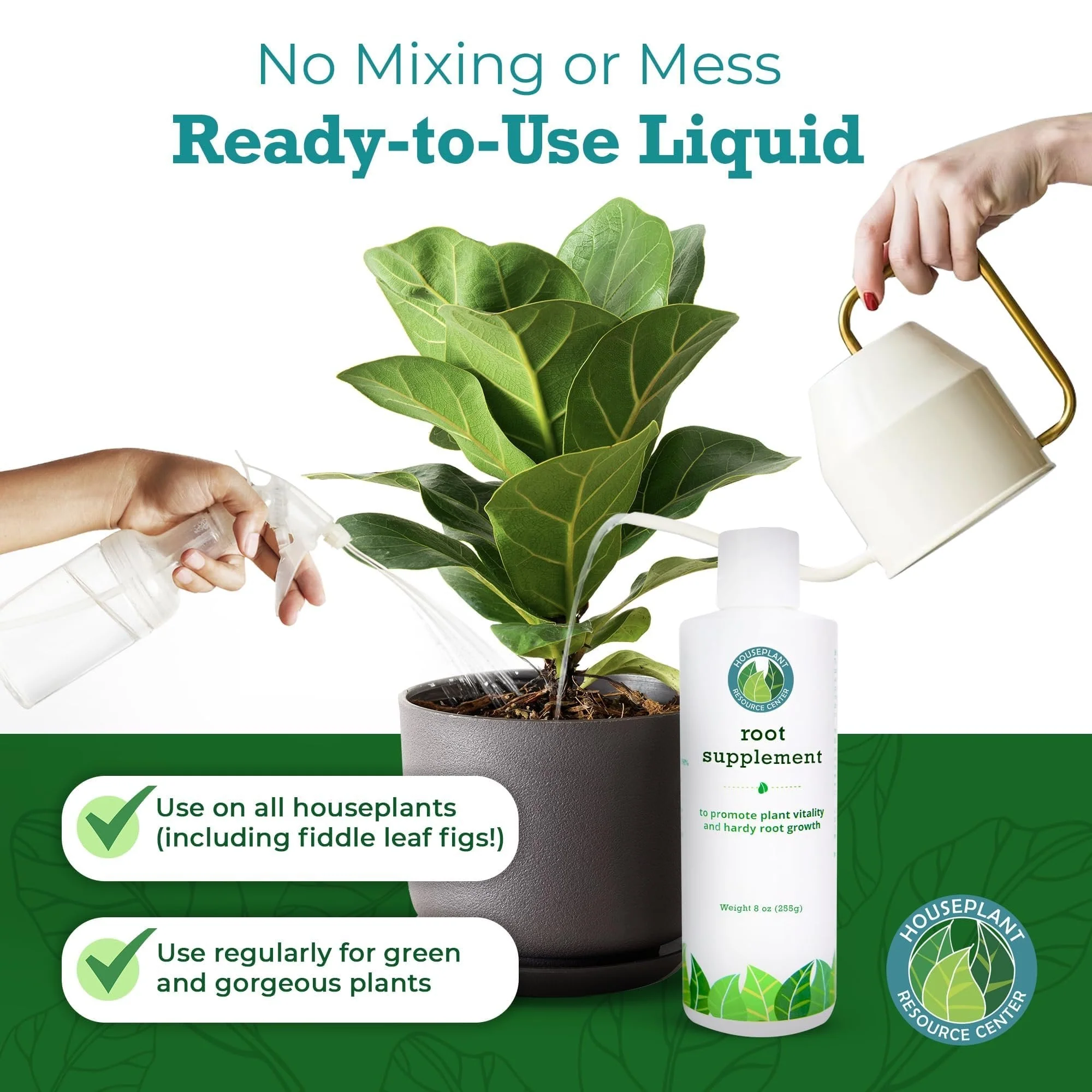 Houseplant Resource Center - Root Supplement, Liquid Root Stimulator - for Fiddle Leaf Fig & Indoor Plants - Propagation Promoter, Root Rot Treatment - Food for Healthy Roots, Stems, & Leaves - 8 Oz by Houseplant Resource Center - Image 2