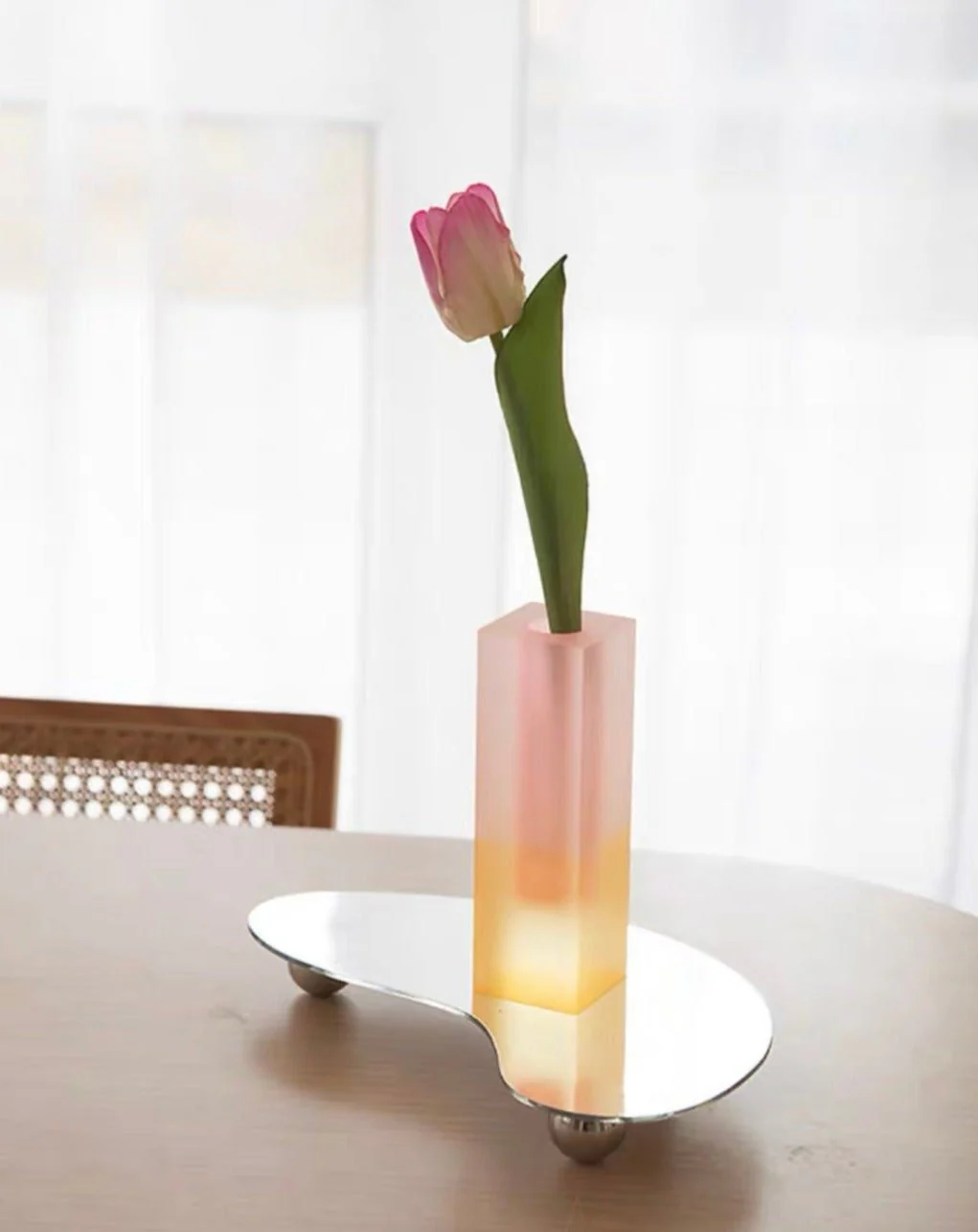 Iridescence Vase - Modern Whimsical Eclectic Decorative Table Setting Centerpiece Vase - Image 5