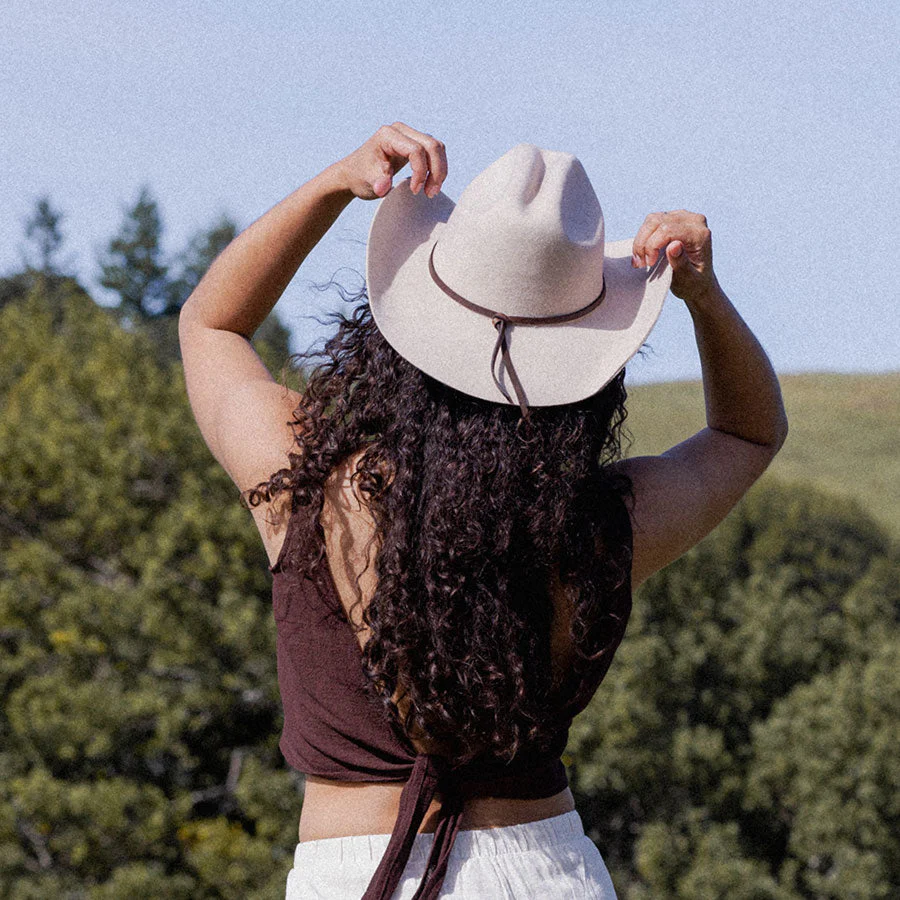 Karina Wool Cowboy Hat - Taupe by Made by Minga - Image 3