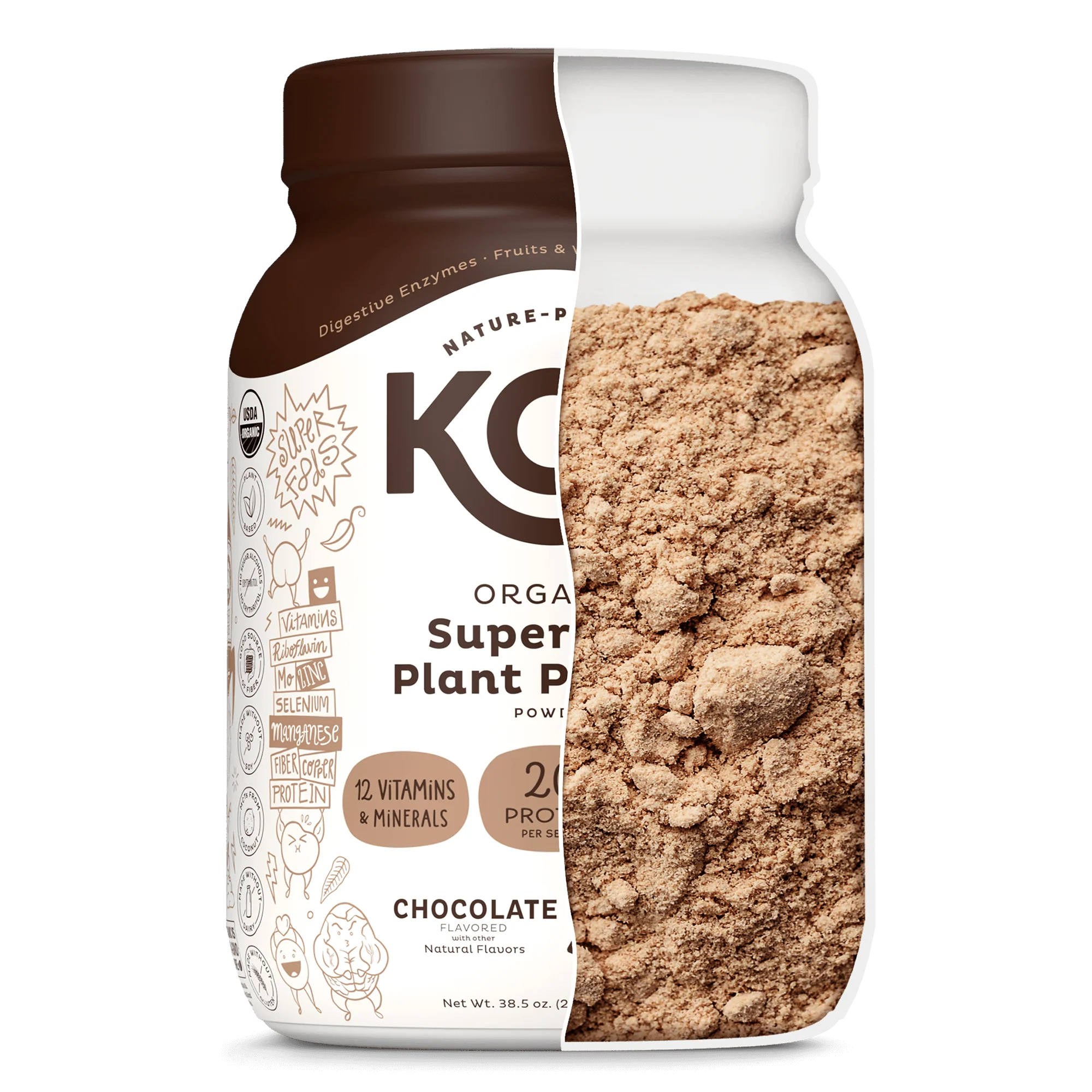 KOS Organic Plant Protein, Chocolate, 28 Servings by KOS.com - Image 12
