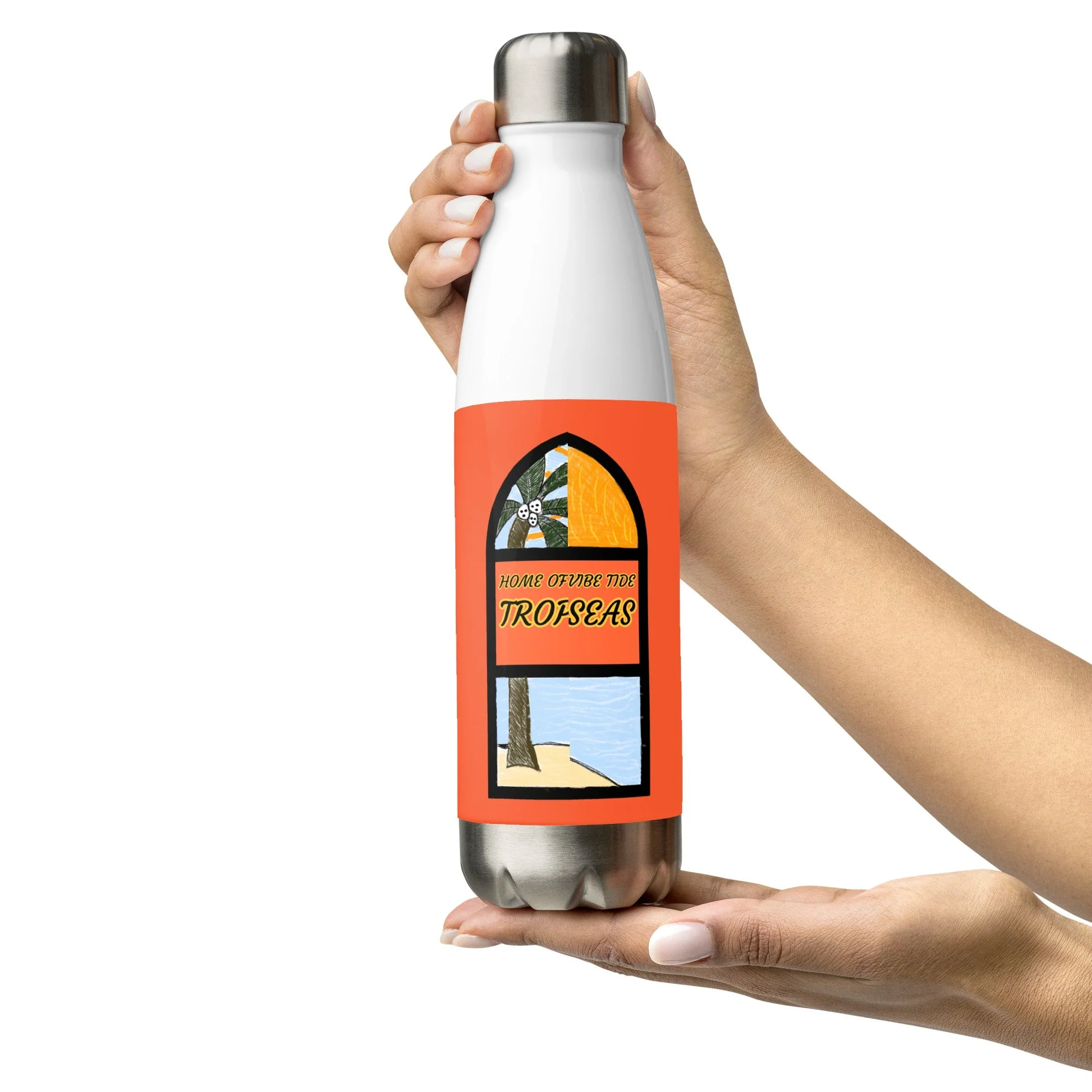 Lazy Afternoon Sketch Stainless Steel Water Bottle - Image 11