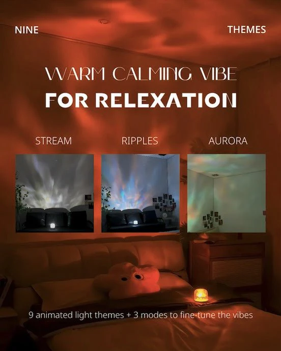 Light Theatre: Ambient Light With Stereo Speaker, Ripple Sunset Aurora Projector All-in-1 - Image 3
