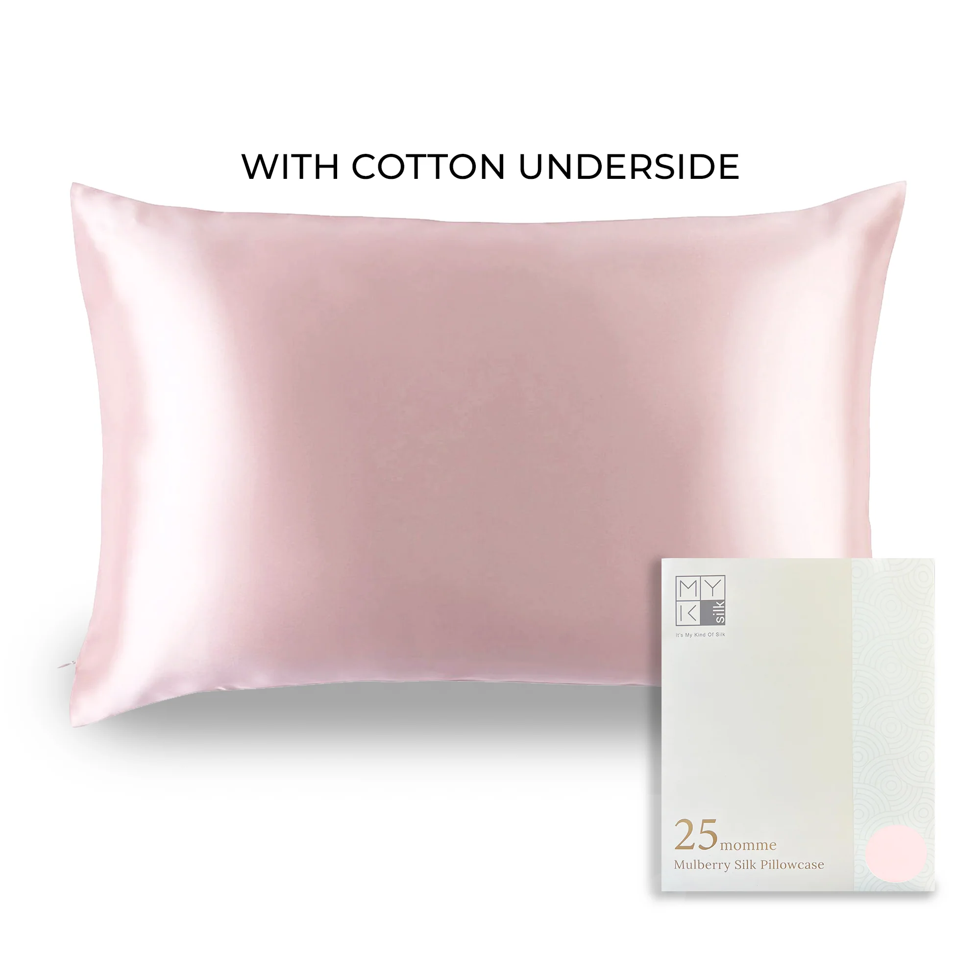 Luxury Mulberry Silk Pillowcase with Cotton Underside (25 momme) - Image 7