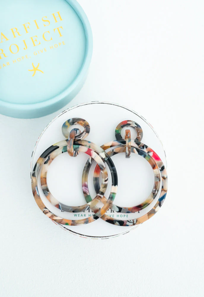 Margot Multicolored Resin Dangle Earrings by Starfish Project - Image 3