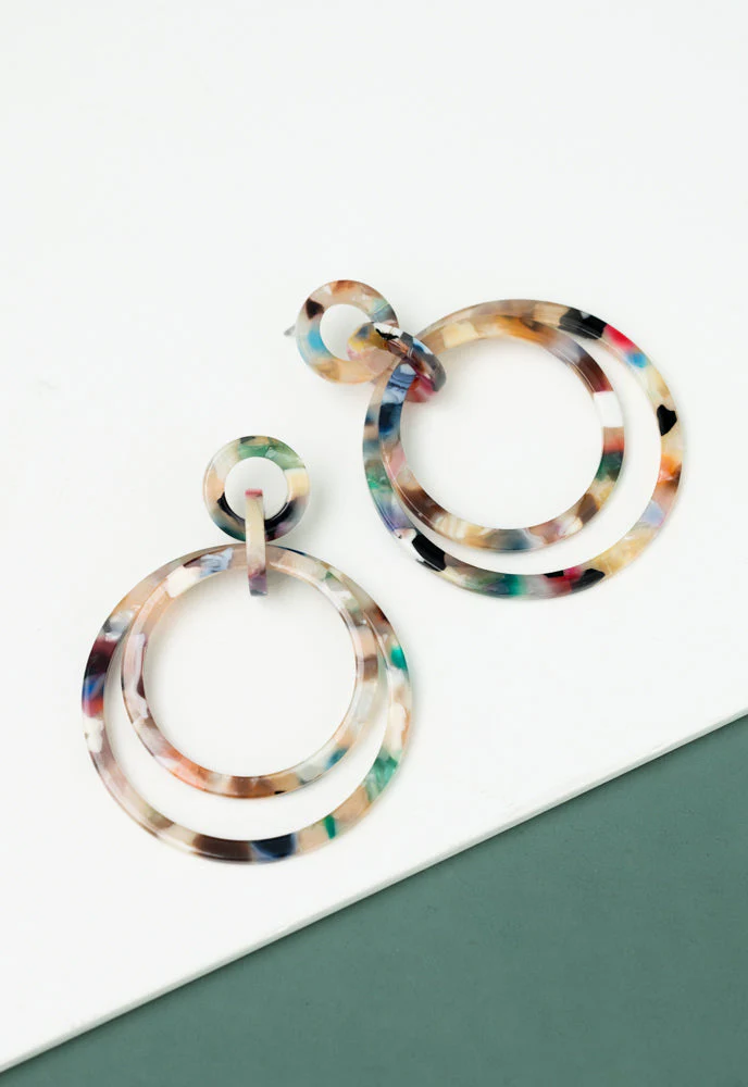 Margot Multicolored Resin Dangle Earrings by Starfish Project - Image 5