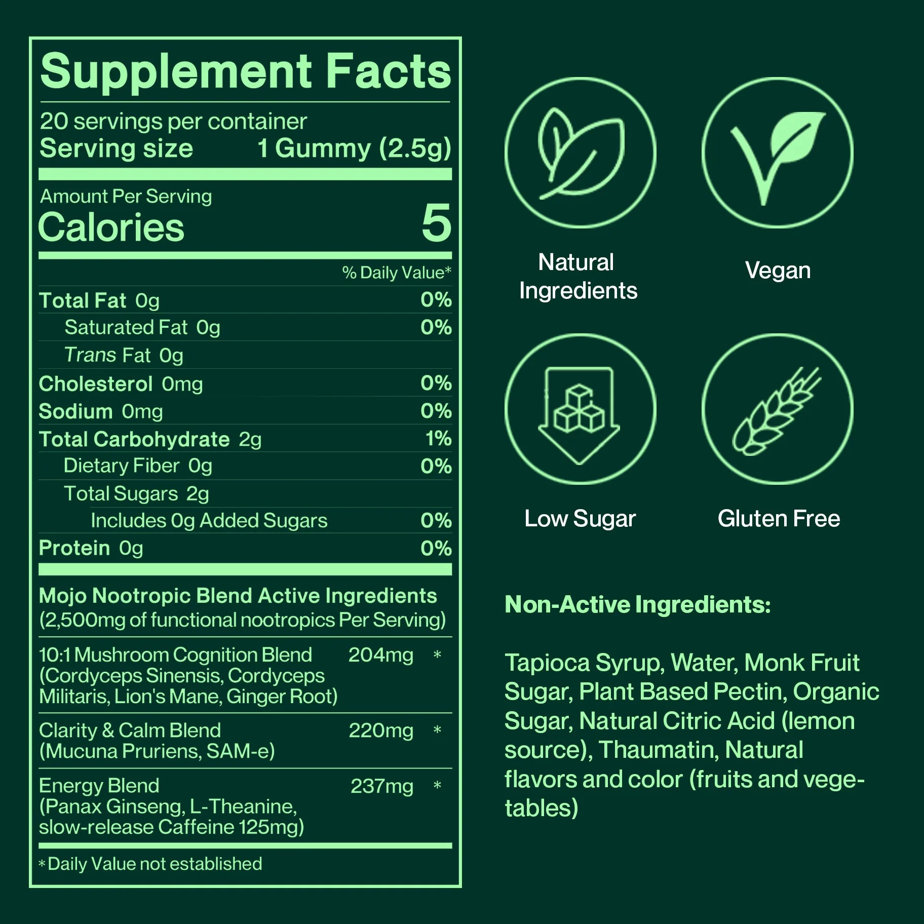 Max Strength Brain Boost Gummies - Yuzu & Lime by Mojo | Mushroom Dosed Gummies - Image 5