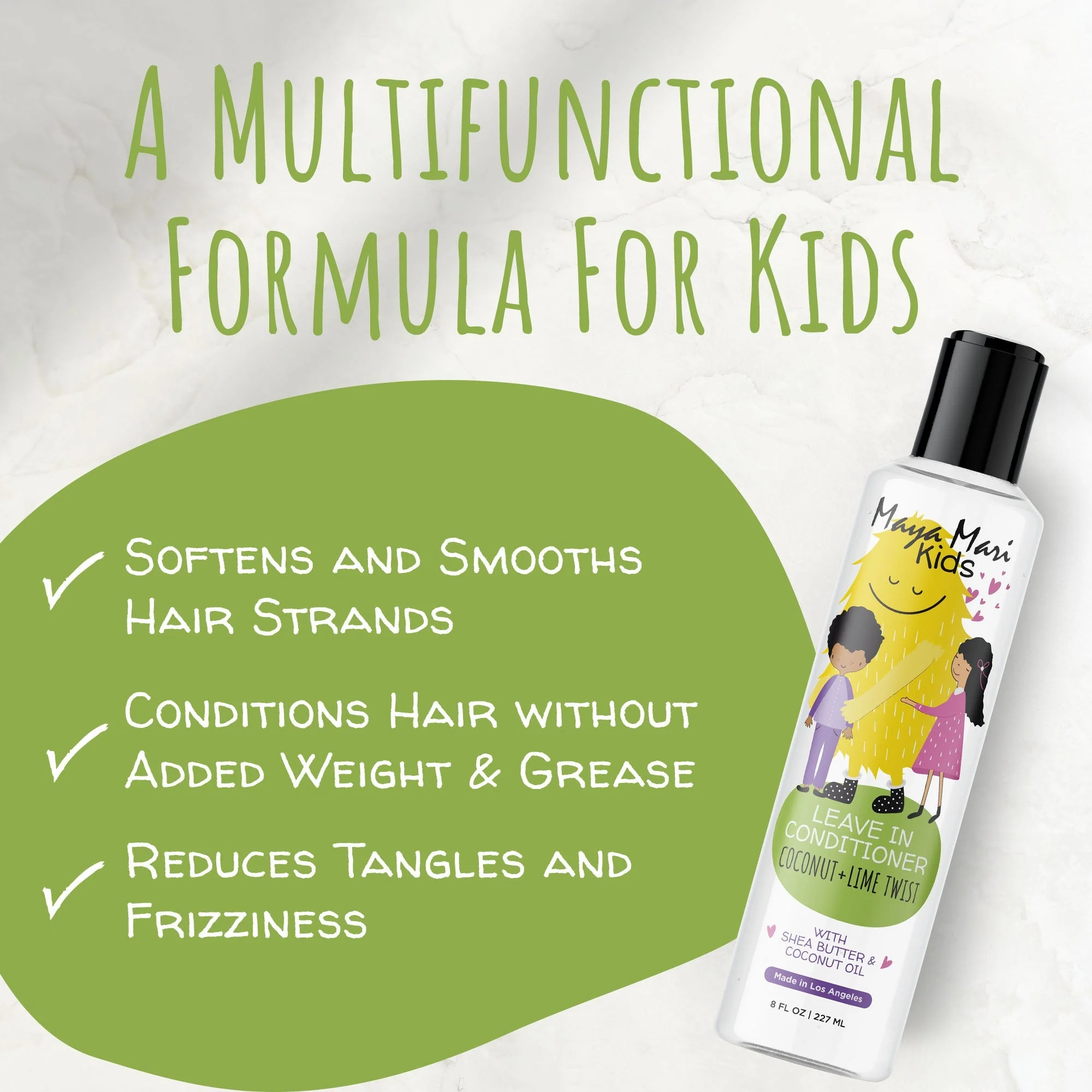 Maya Mari Kids - Curly Hair Kids Must Have 3-Piece Set - Kids 2-in-1 Shampoo and Conditioner, Curl Cream, and Leave-In Conditioner by Los Angeles Brands - Image 6