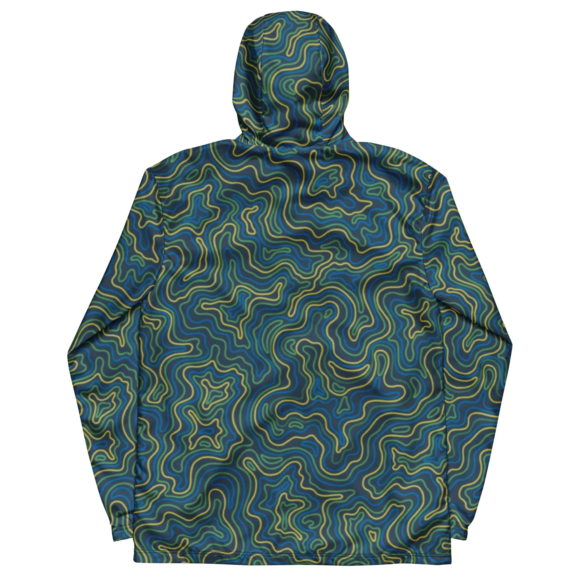 Men’s Tropical Electric Coral Windbreaker - Image 2