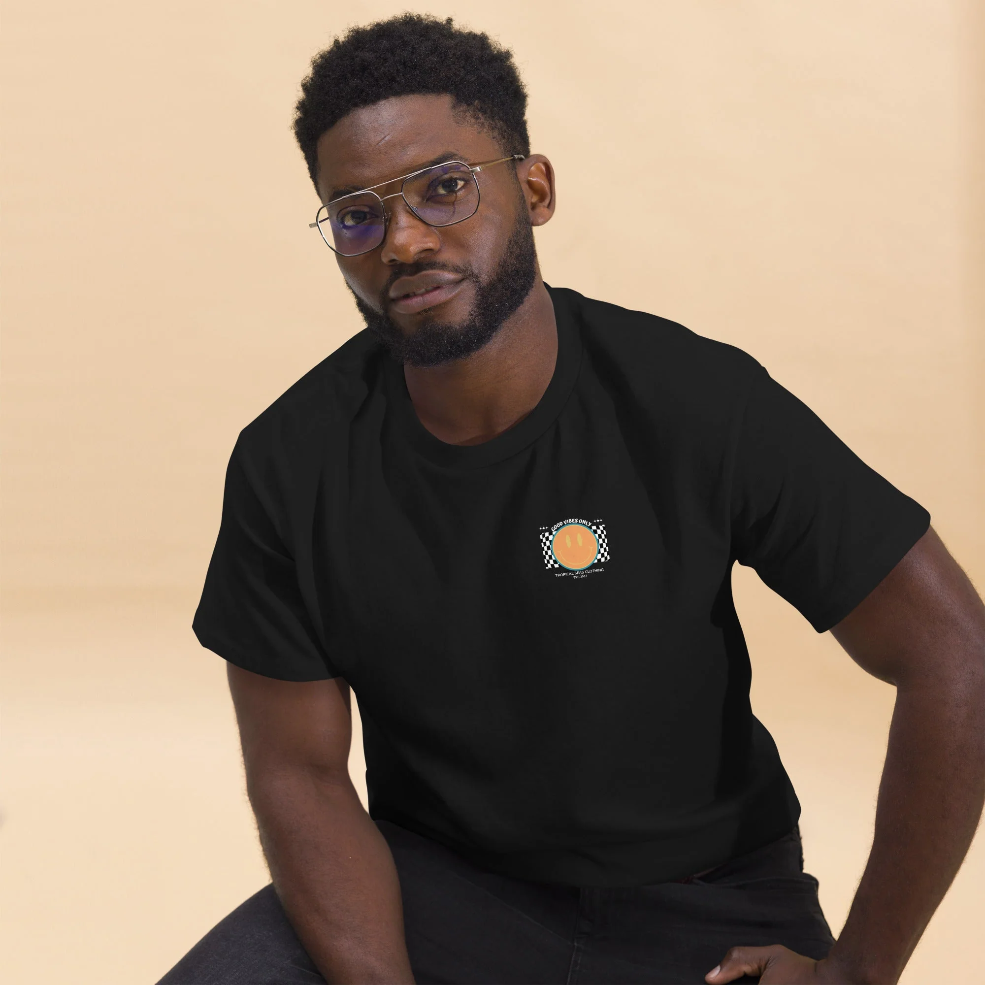 Men's Good Vibes Smiley Face classic tee - Image 9