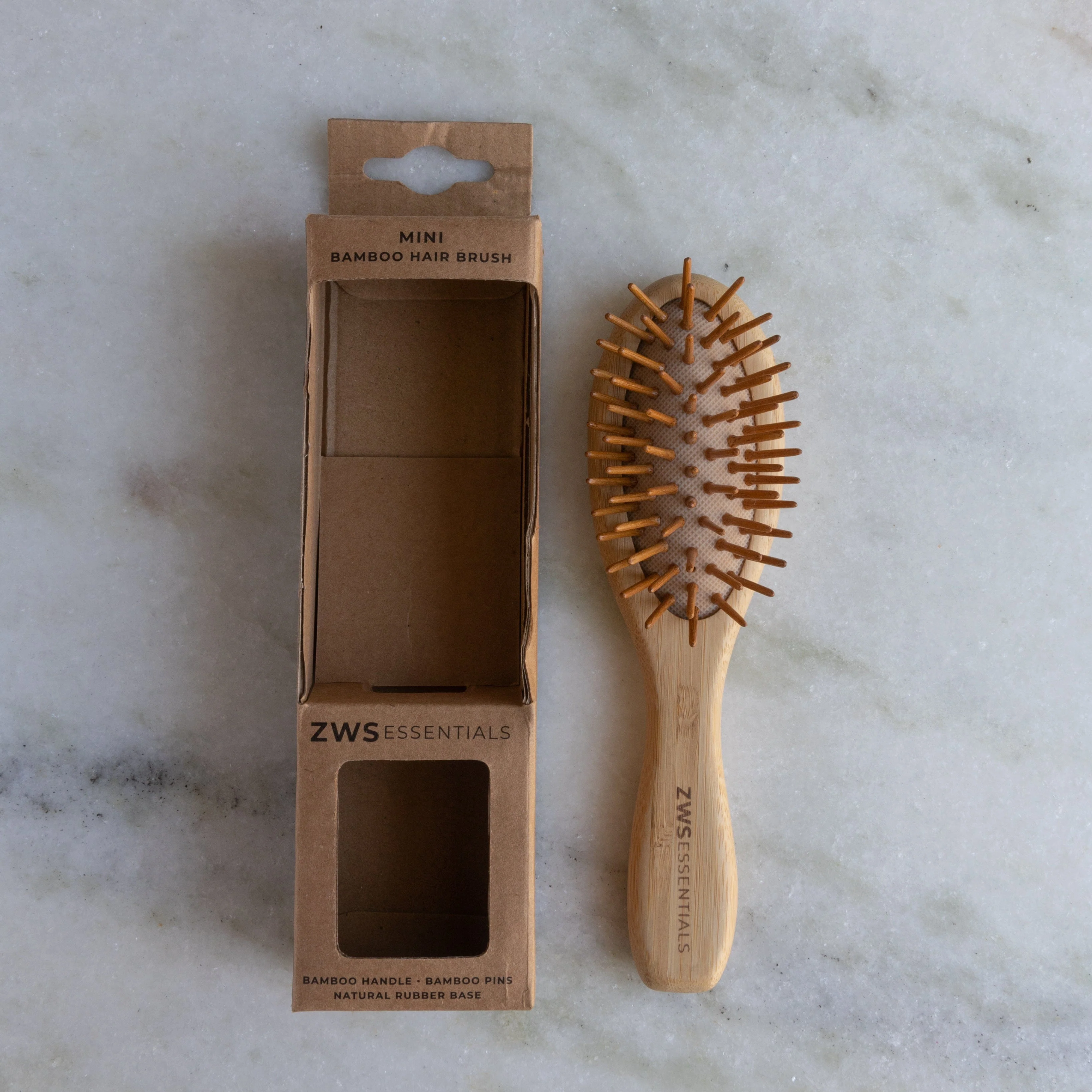 Mini Bamboo Hair Brush - Zero Waste Hair Brush, 100% Bamboo, Plastic Free, Compostable - Image 8