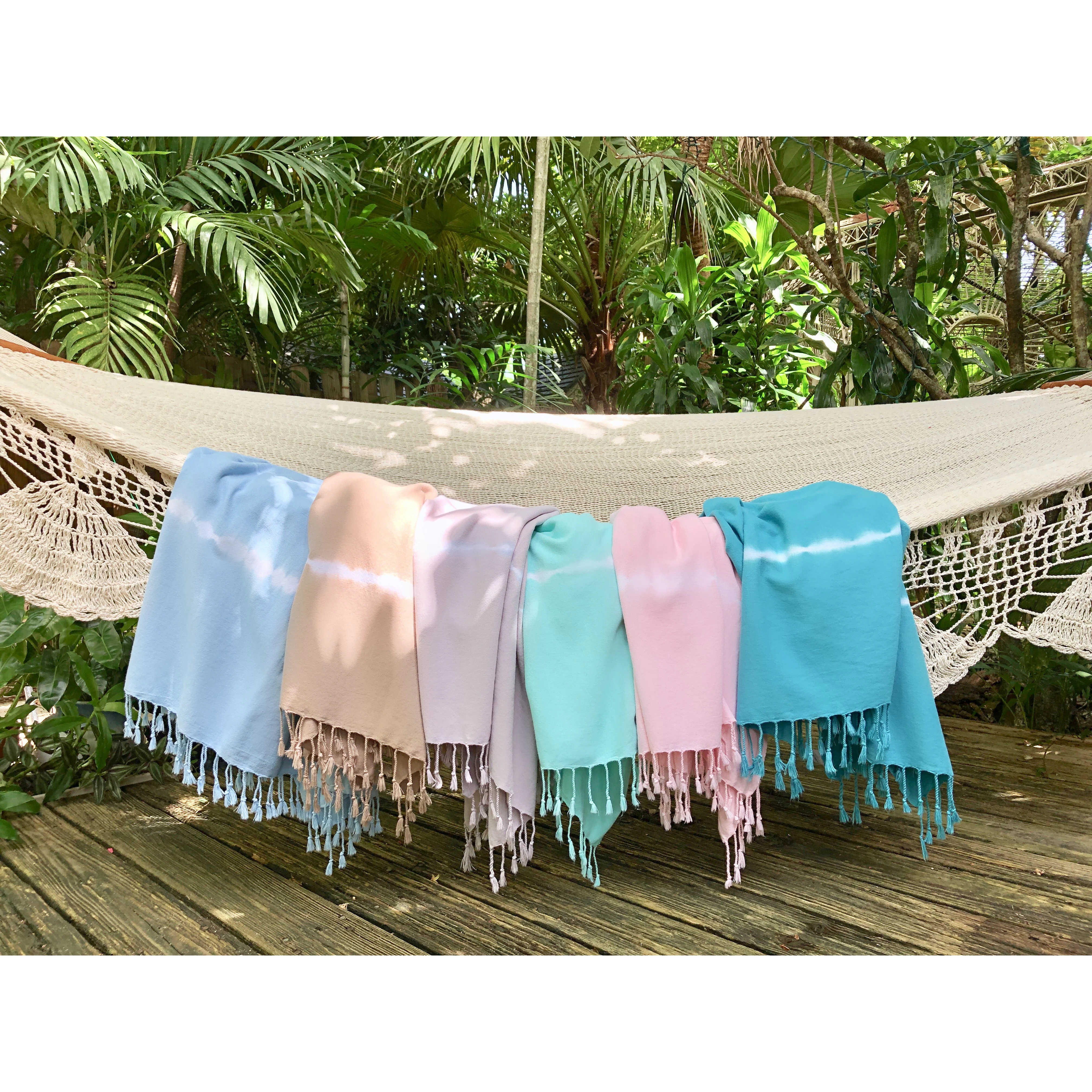 Mint Tie Dye Turkish Beach Towel by SLATE + SALT - Image 3