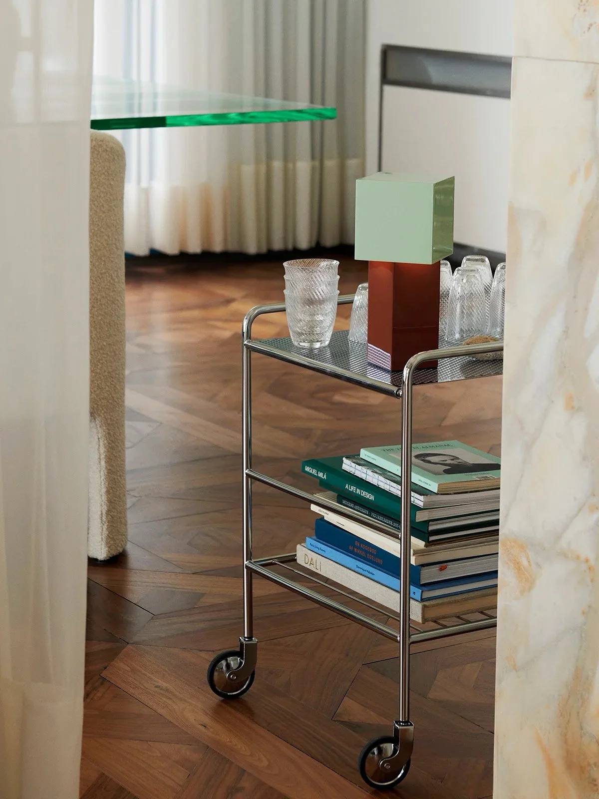 Modern Geometric Portable Dimmable Lamp - Bauhaus Pivot ATD7 Table Lamp - Image 4