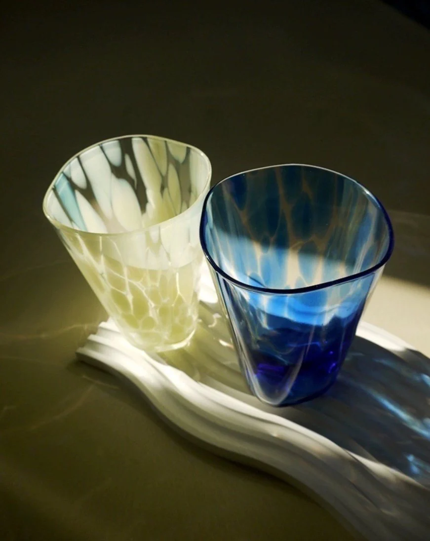 Mouth Blown Colored Monochrome Spot Tumbler Set of 6 ( $16.6 Each ) - Image 7