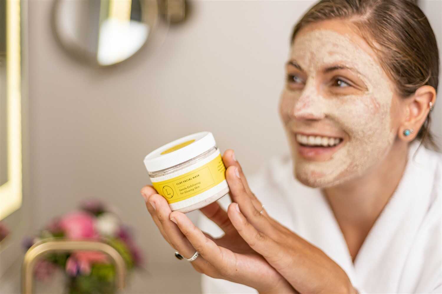 Natural Clay Facial Mask, Exfoliating Mask, Glowing skin Mask - Image 2