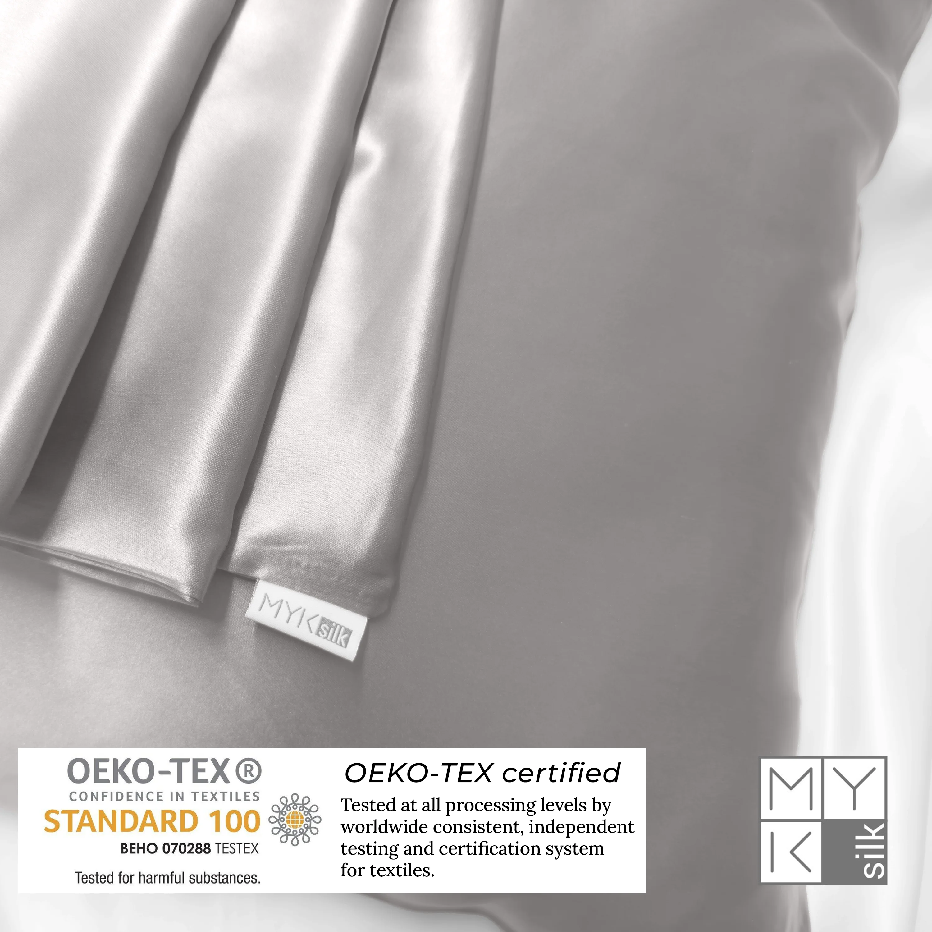 Natural Mulberry Silk Pillowcase with Cotton Underside (19 Momme) - Image 58