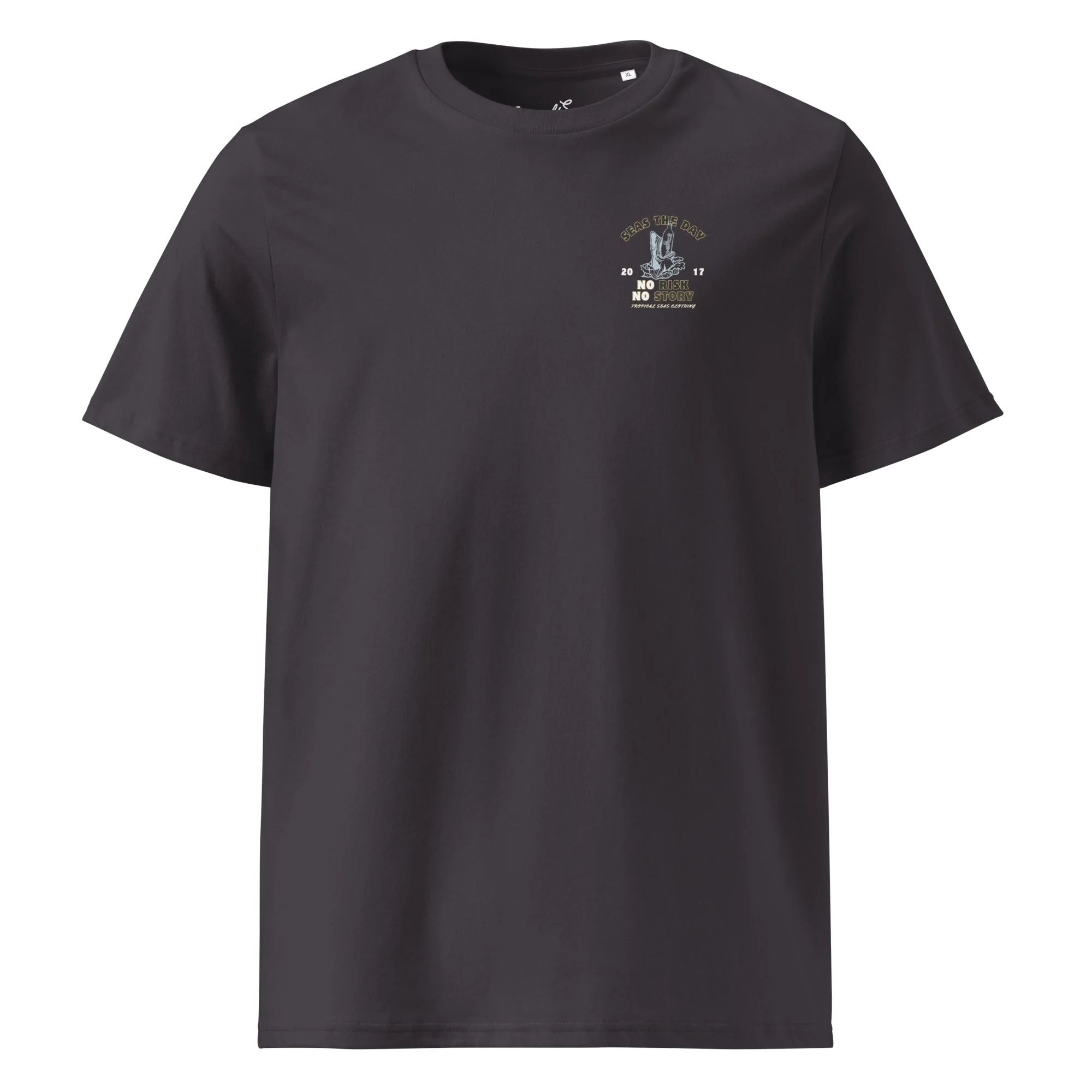 No Risk No Story Seas the Day - Shark Organic Cotton T-Shirt - Image 5