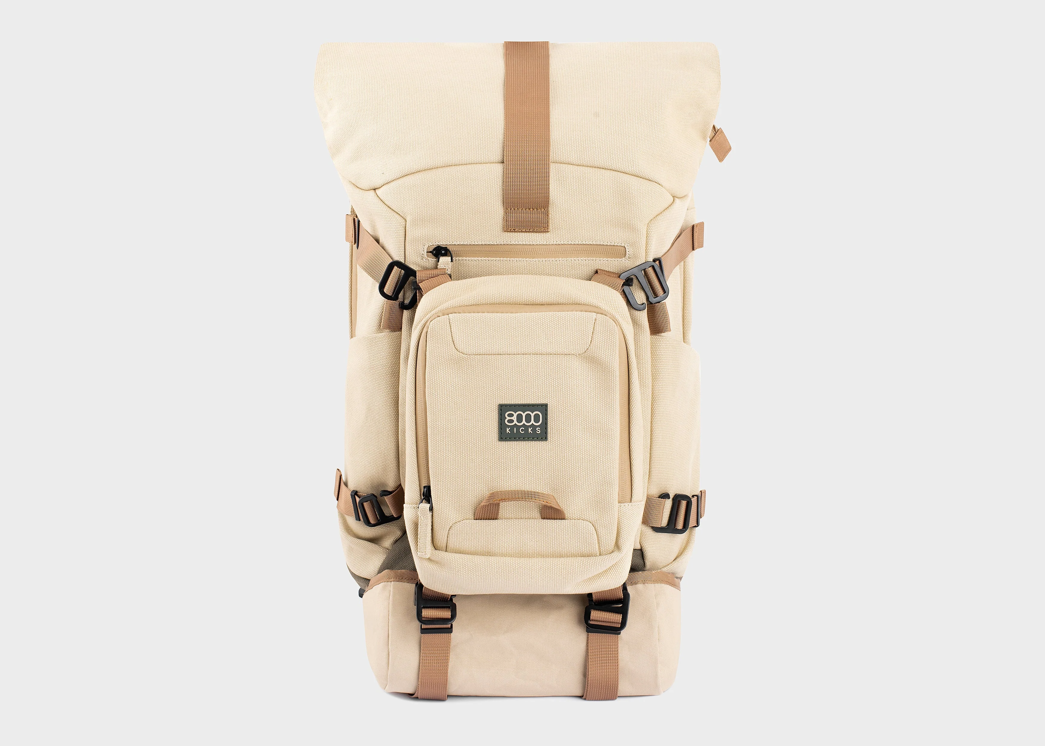 Nomad Backpack in Beige and Green - Image 2