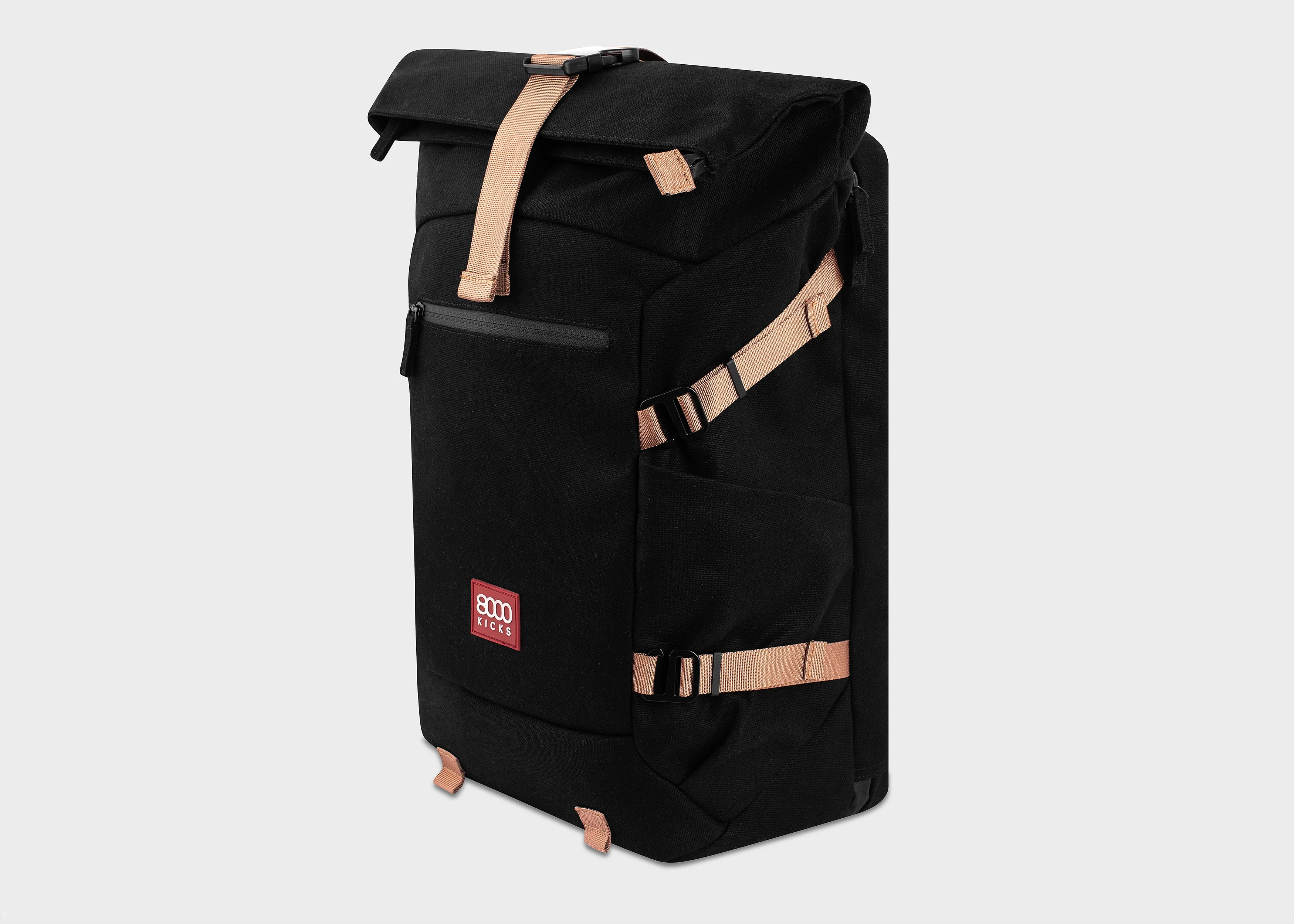 Nomad Hemp Rolltop Backpack in Black - Image 3