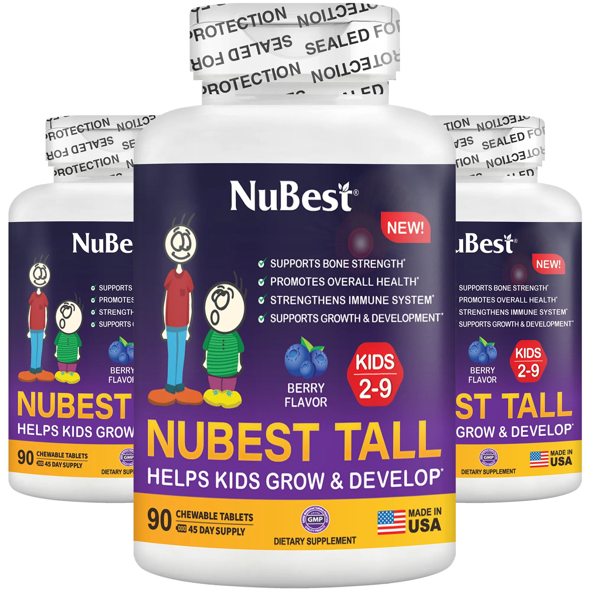 NuBest Tall Kids, Multivitamins, Berry Flavor, Ages 2-9, 90 Chewables by NuBest Nutrition® - Image 11