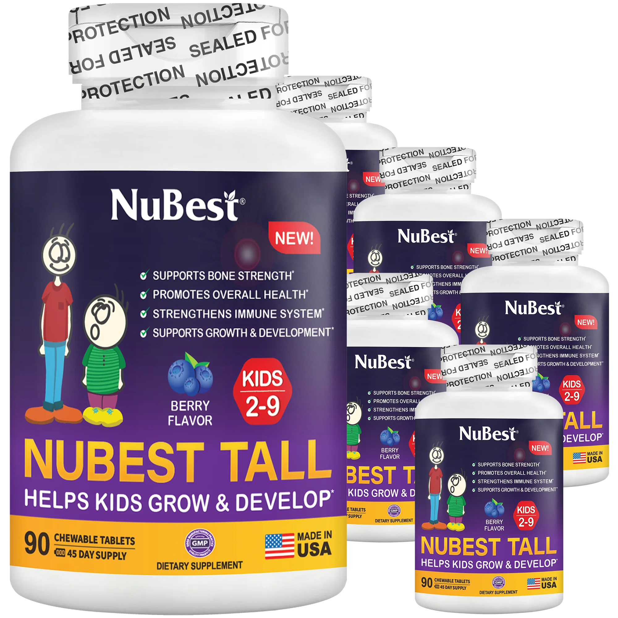 NuBest Tall Kids, Multivitamins, Berry Flavor, Ages 2-9, 90 Chewables by NuBest Nutrition® - Image 13