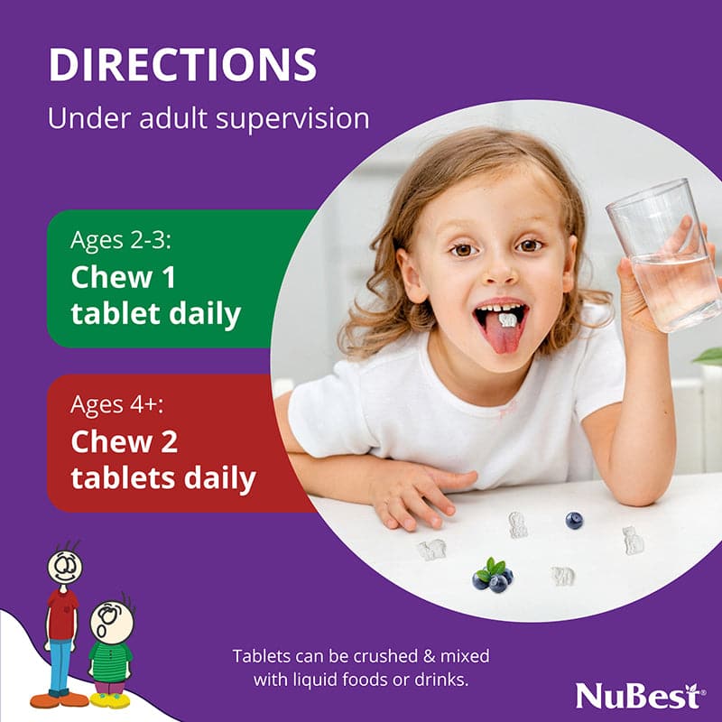 NuBest Tall Kids, Multivitamins, Berry Flavor, Ages 2-9, 90 Chewables by NuBest Nutrition® - Image 3