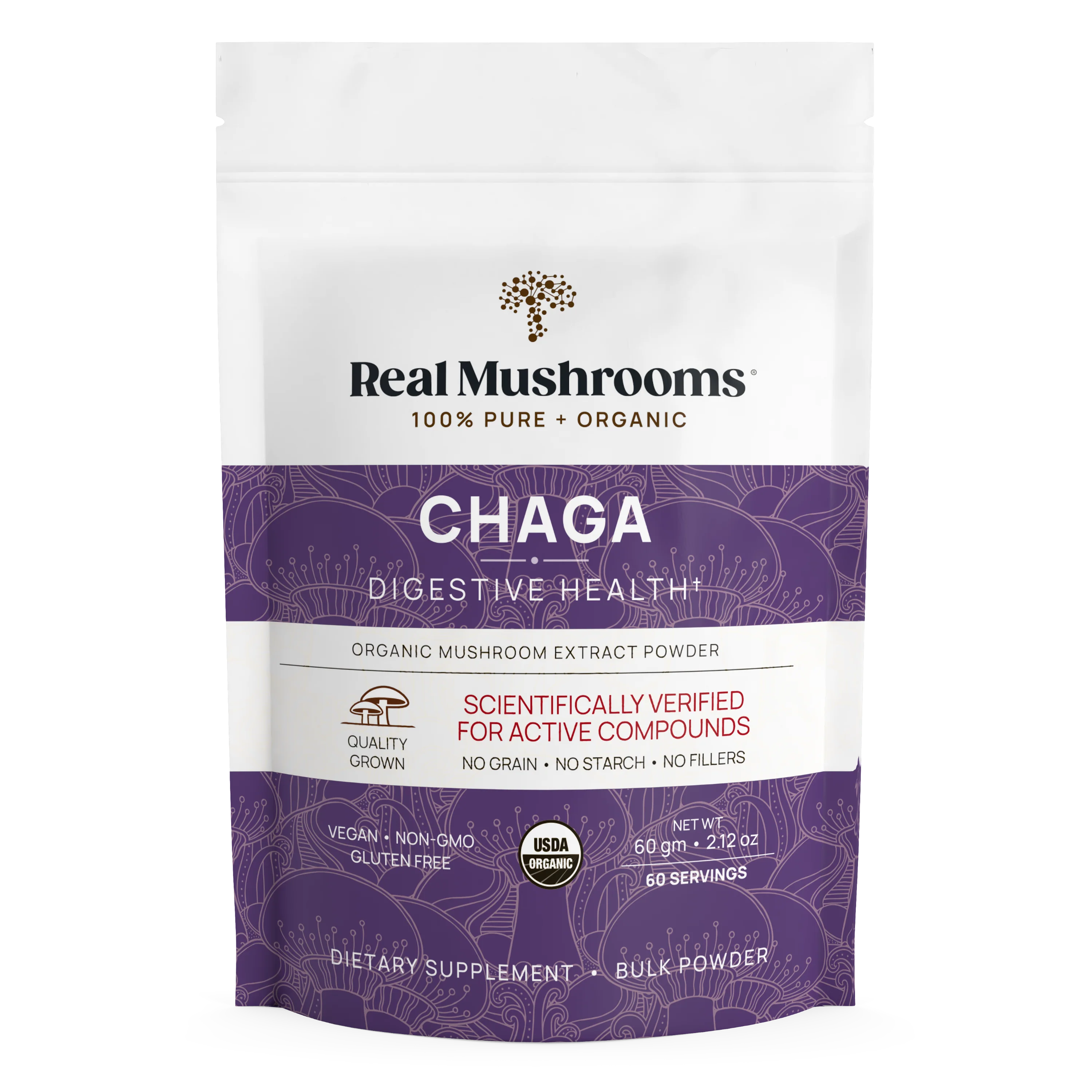 Organic Chaga Extract Powder by Real Mushrooms