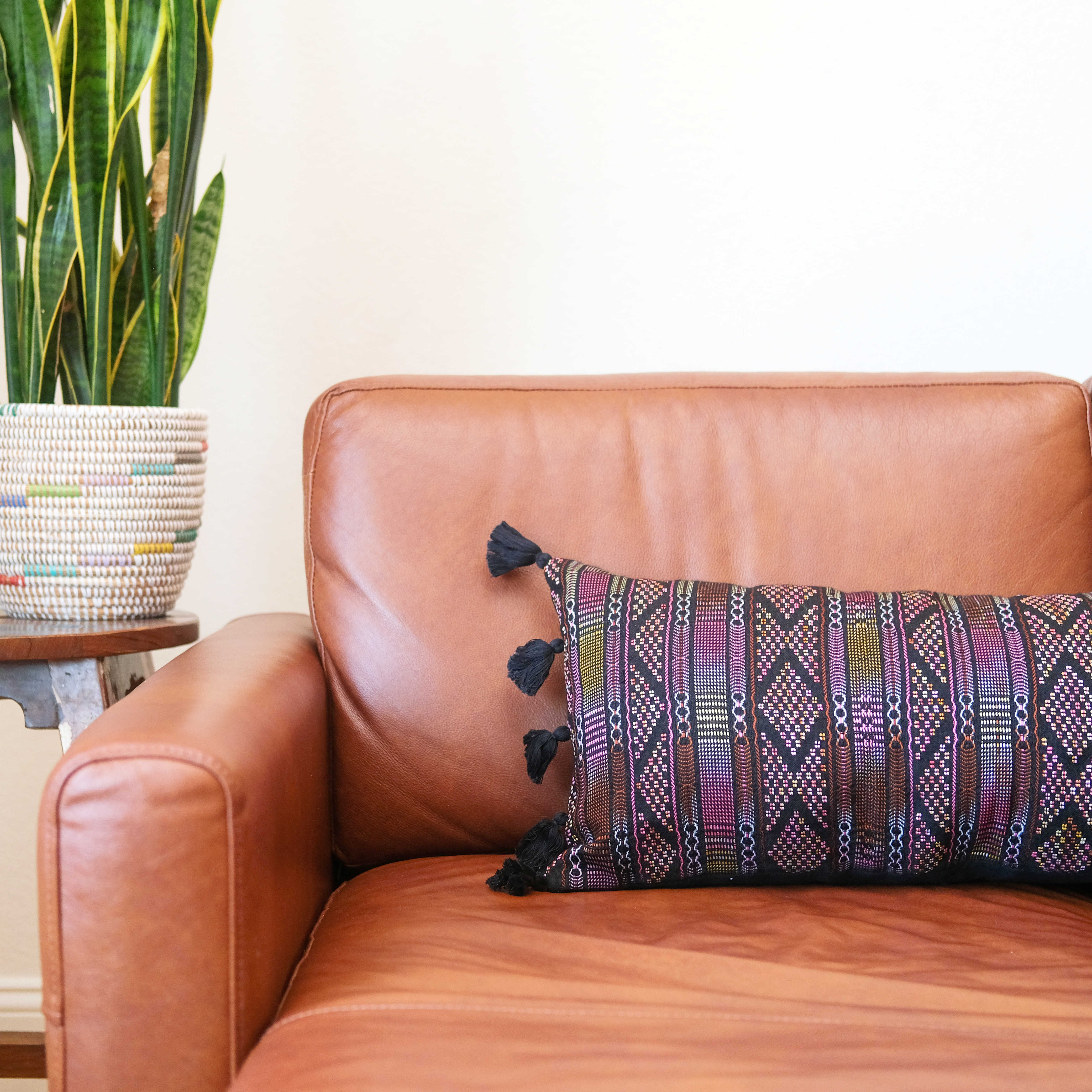 Oversized Guatemalan Lumbar Pillow by Upavim Crafts - Image 3
