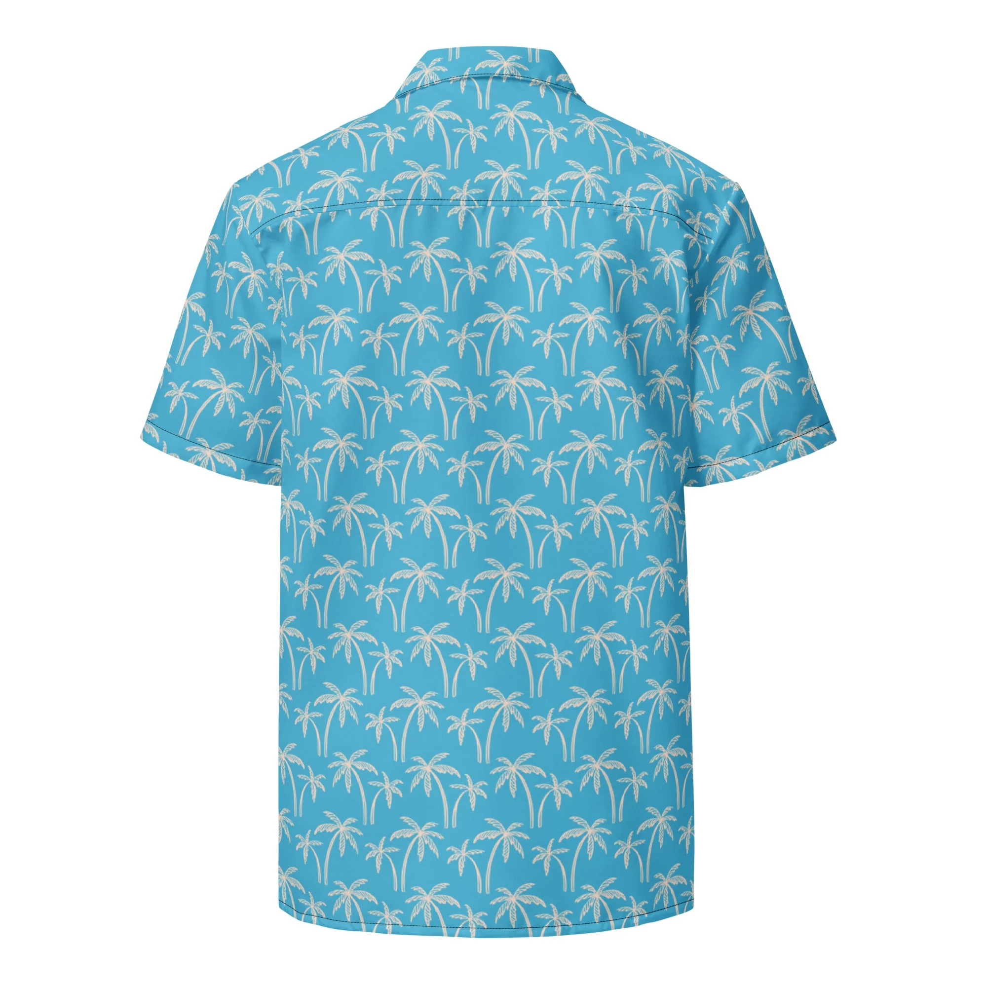 Palm Wave Oasis Button Down Hawaiian Shirt - Coastal Summer 2024 Collection - Image 3