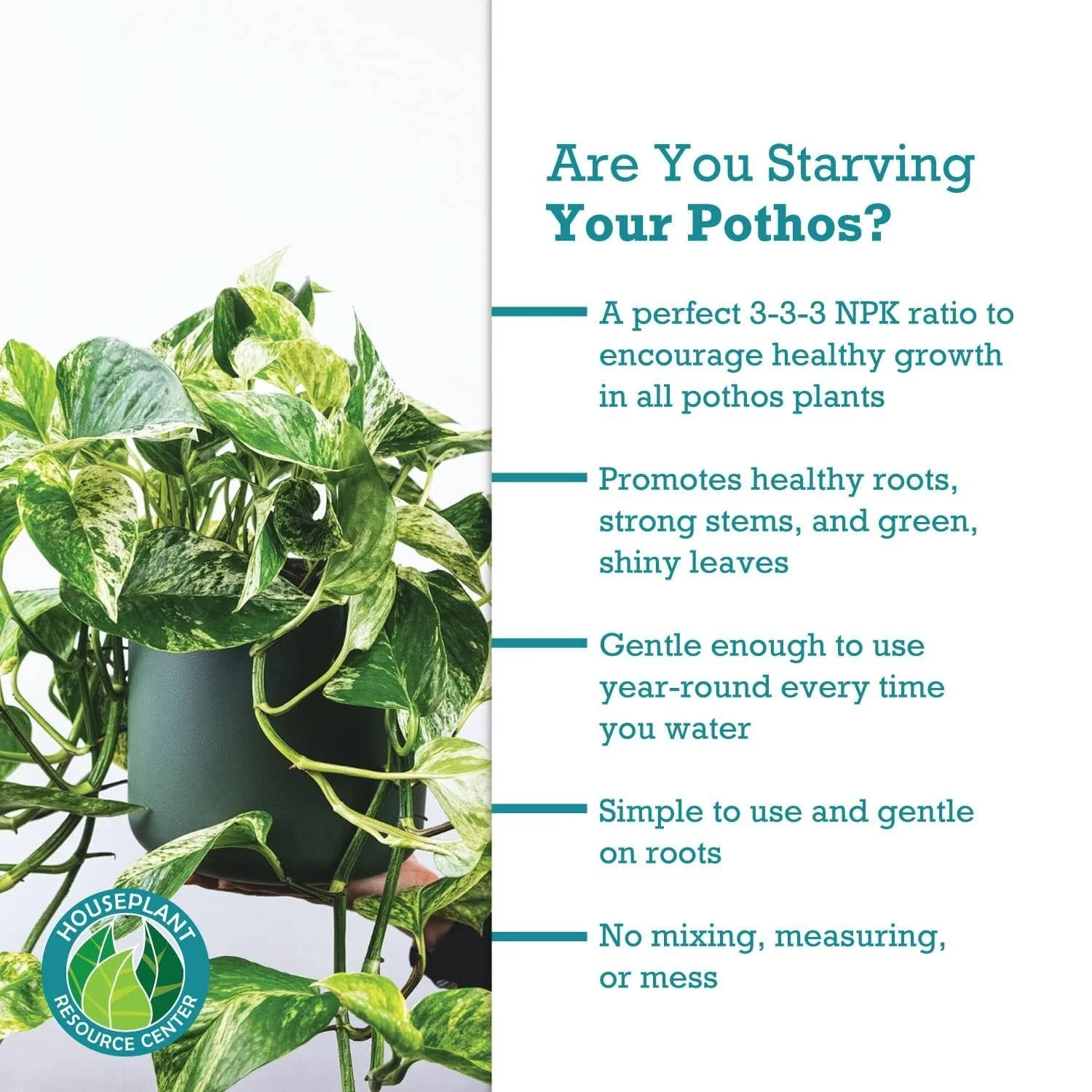 Pothos Fertilizer - Liquid Fertilizer for Indoor House Plants - Essential Plant Nutrients for Neon Pothos or Devil’s Ivy - Urea-Free - NPK Ratio of 3-3-3 for Healthy Roots, Stems, Leaves (8 Ounces) by Houseplant Resource Center - Image 3