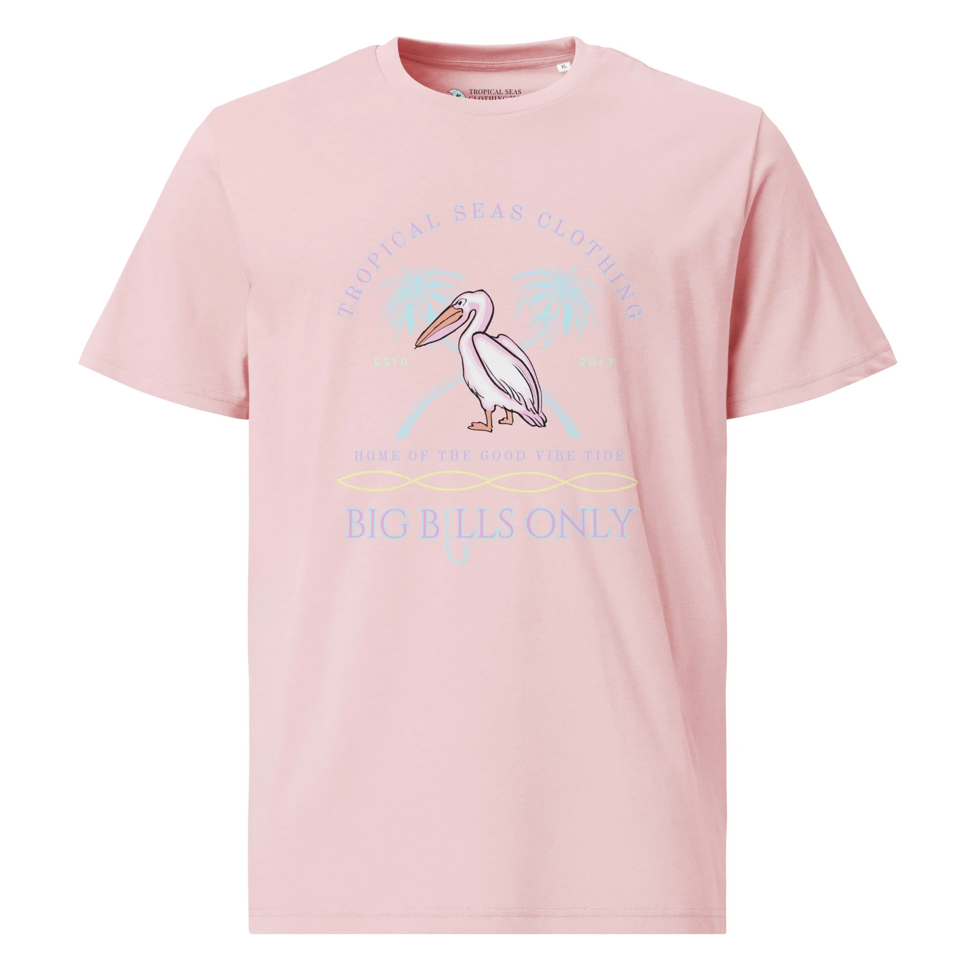 Premium Men's Tropical Pelican Organic Cotton T-Shirt – Sustainable Comfort with Coastal Style - Image 2