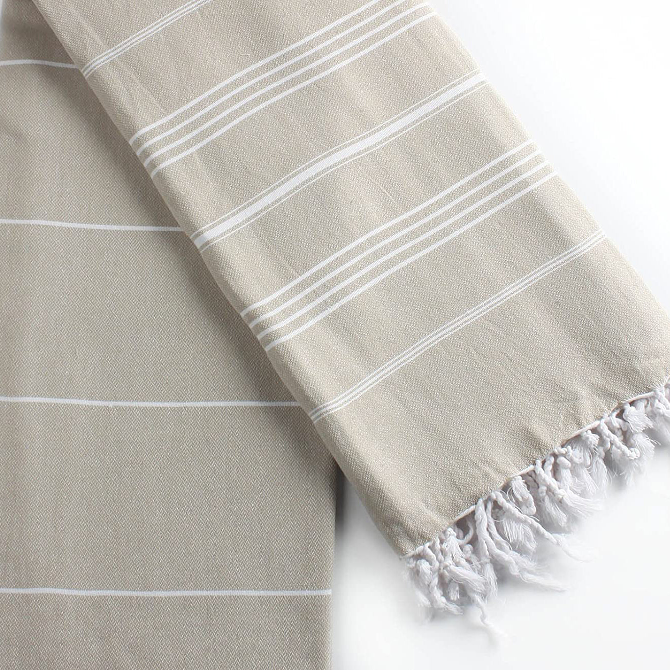 Pure Series Sustainable Turkish Towel Beige by Hilana Upcycled Cotton - Image 5