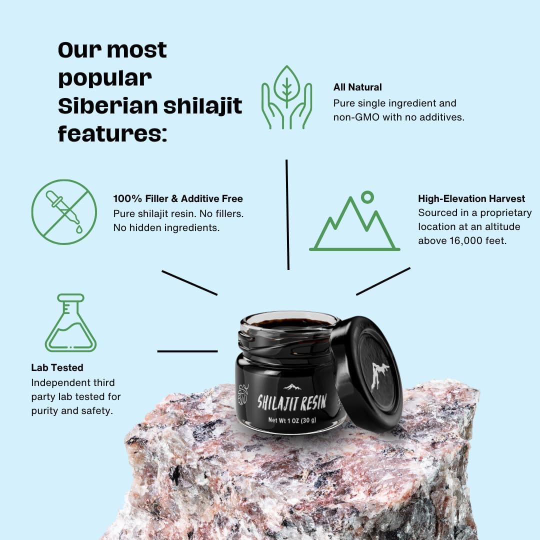 Pure Shilajit Resin with Spoon, High Nutritional Potency, Plant-Derived Trace Minerals & Fulvic Acid - Image 3