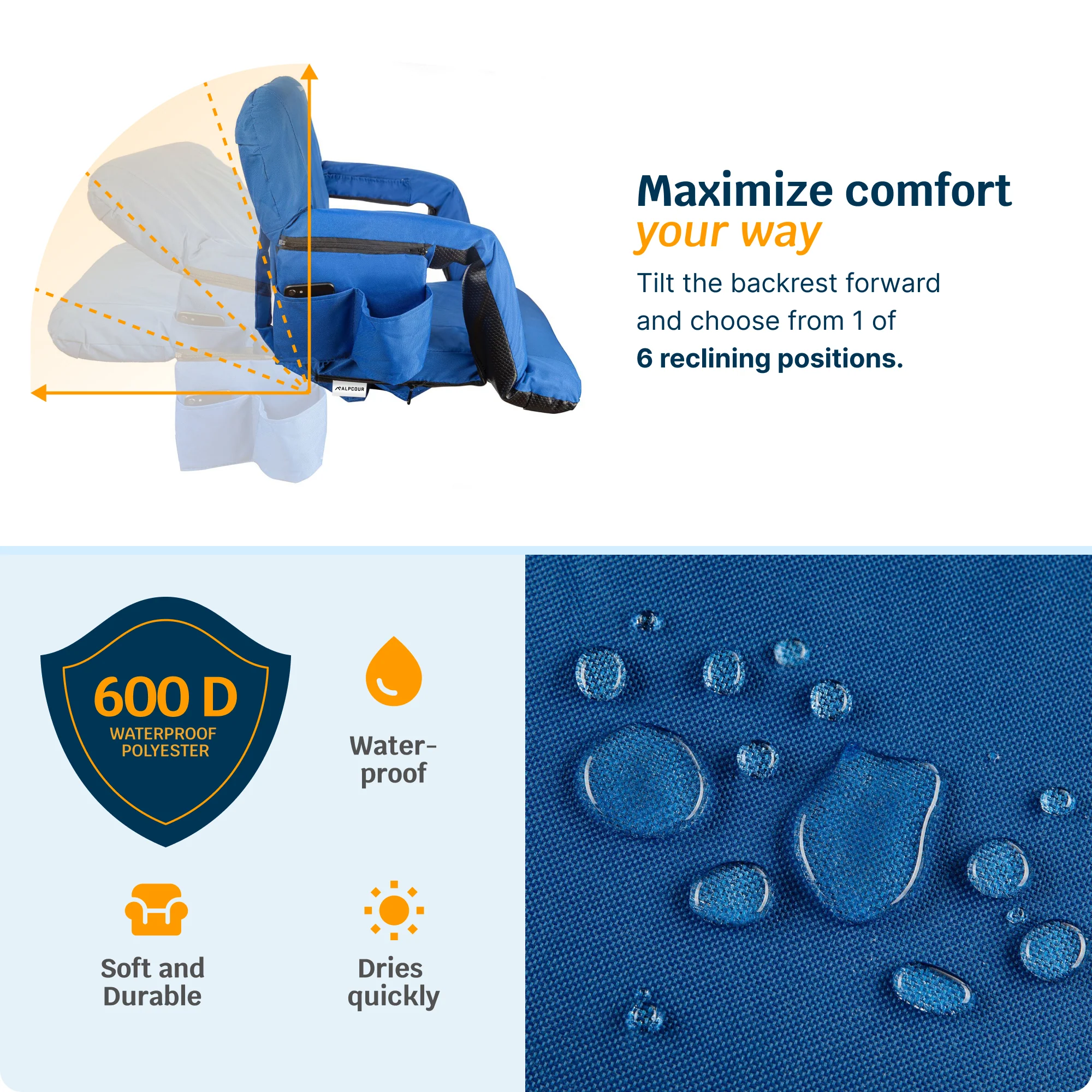 Reclining Stadium Seat - Heated - Image 5