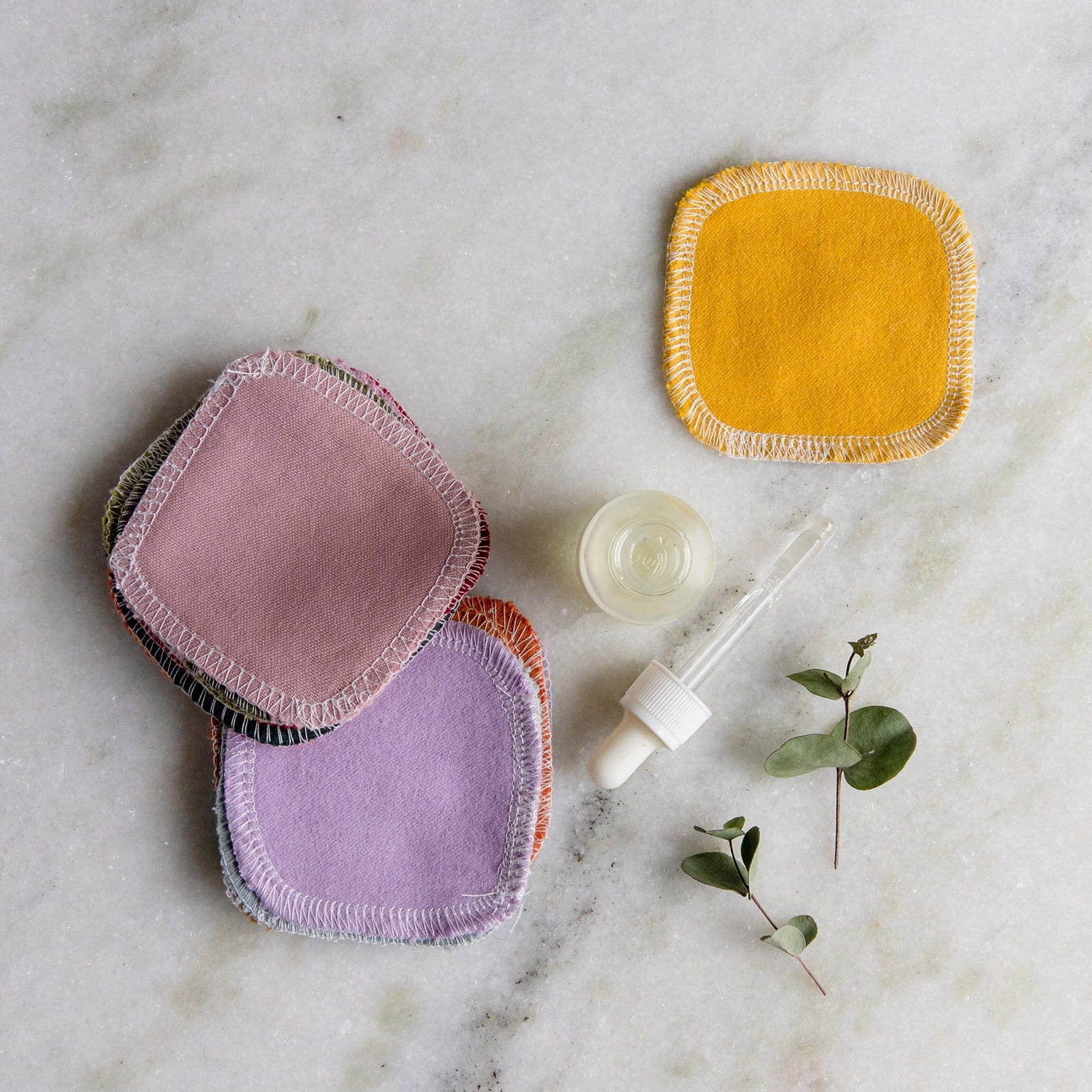Reusable Facial Rounds - Reusable Cotton Pads, 100% Organic Cotton, Multiple Colors, 20 Pack - Image 3