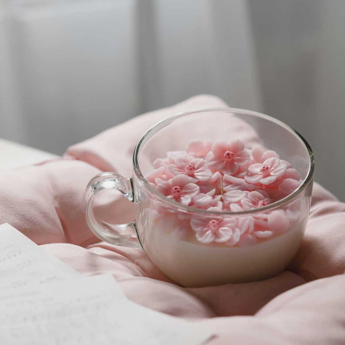 Romantic Sakura Cup Scented Candle for Birthday Gift Wedding Favor - Image 3