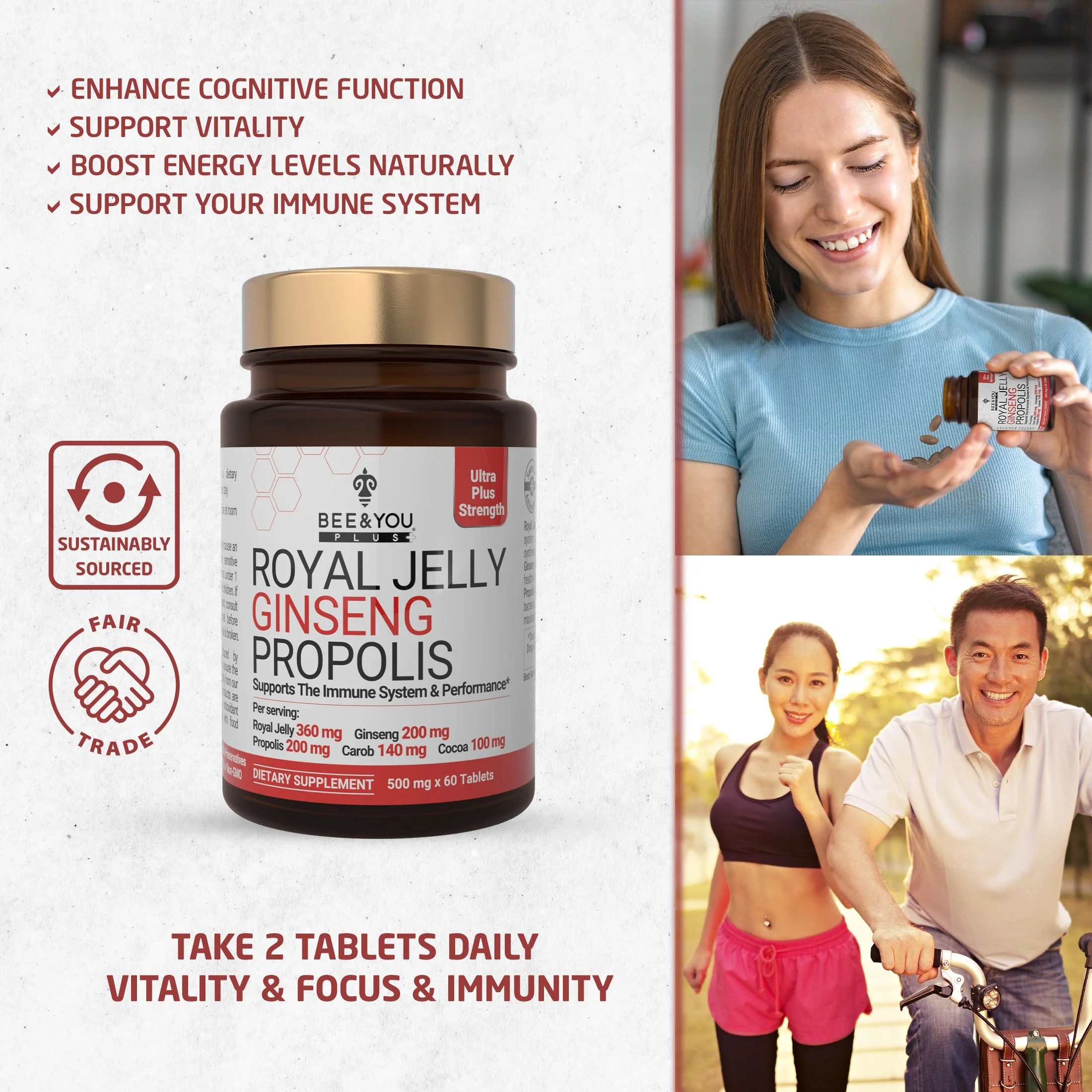 Royal Jelly+Ginseng+Propolis Tablets Ultra Potency - Image 13